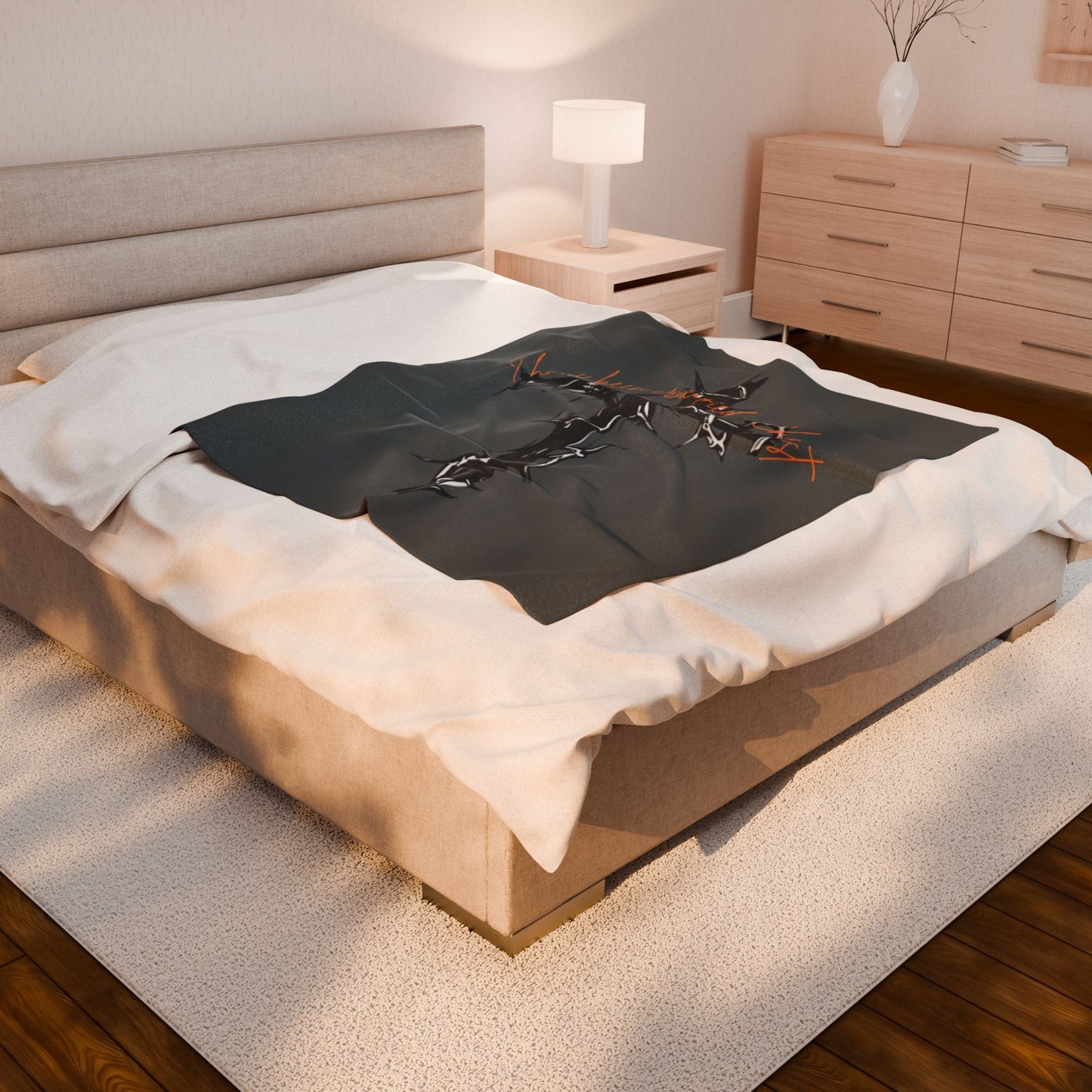 Faith Inspired Plush Blanket - Faith Inspired 'I Have Been Crucified with Christ'