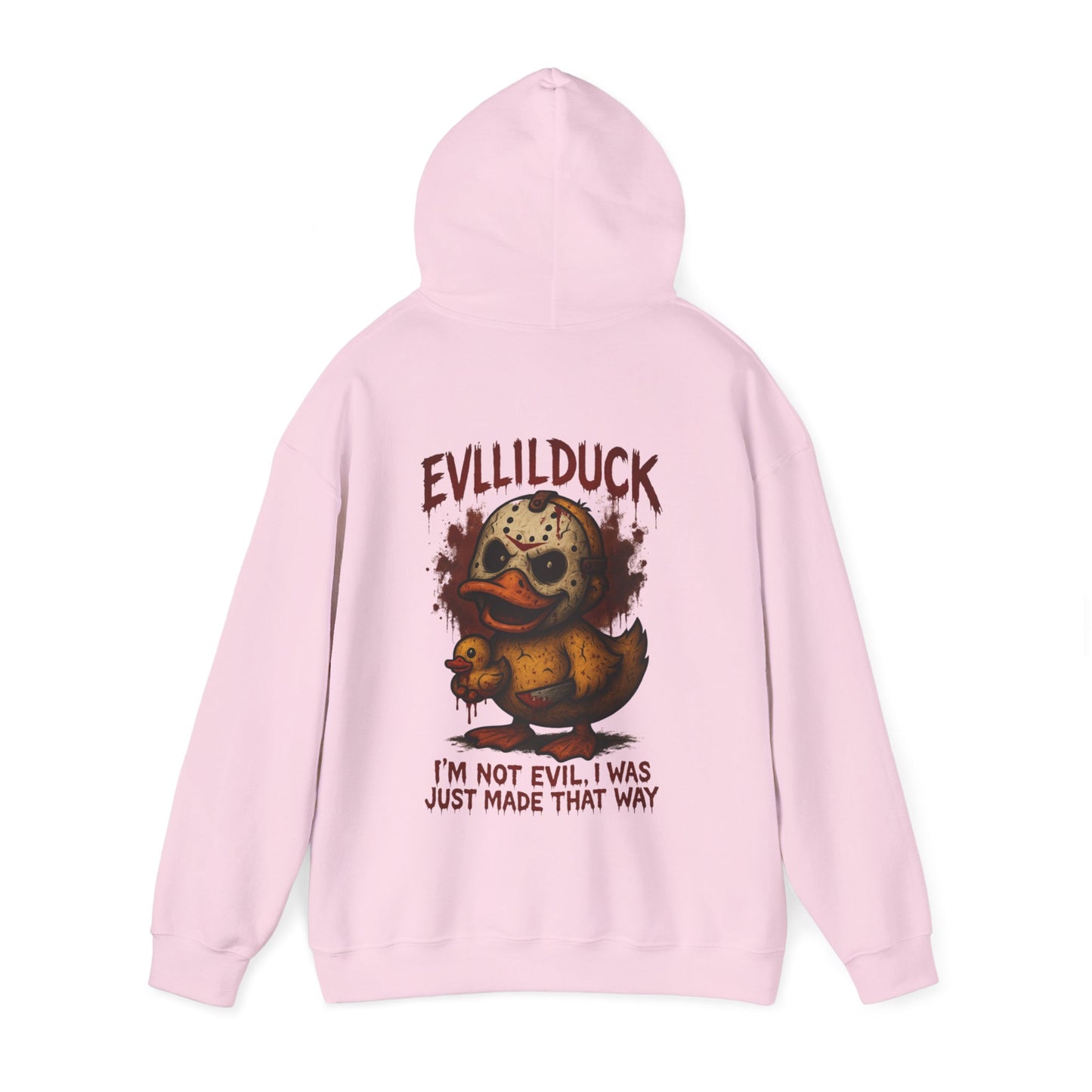 Evllilduck Funny Horror Themed Hoodie - Unisex Sweatshirt for Halloween