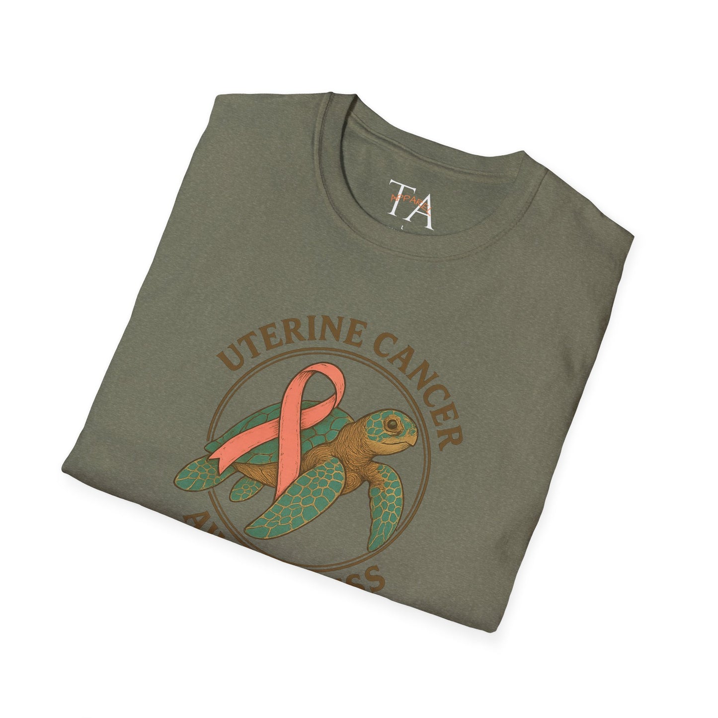 Uterine Cancer Awareness T-Shirt, Unisex Softstyle Tee, Supportive Apparel, Awareness Month Gift, Cancer Support Shirt, Birthday Gift
