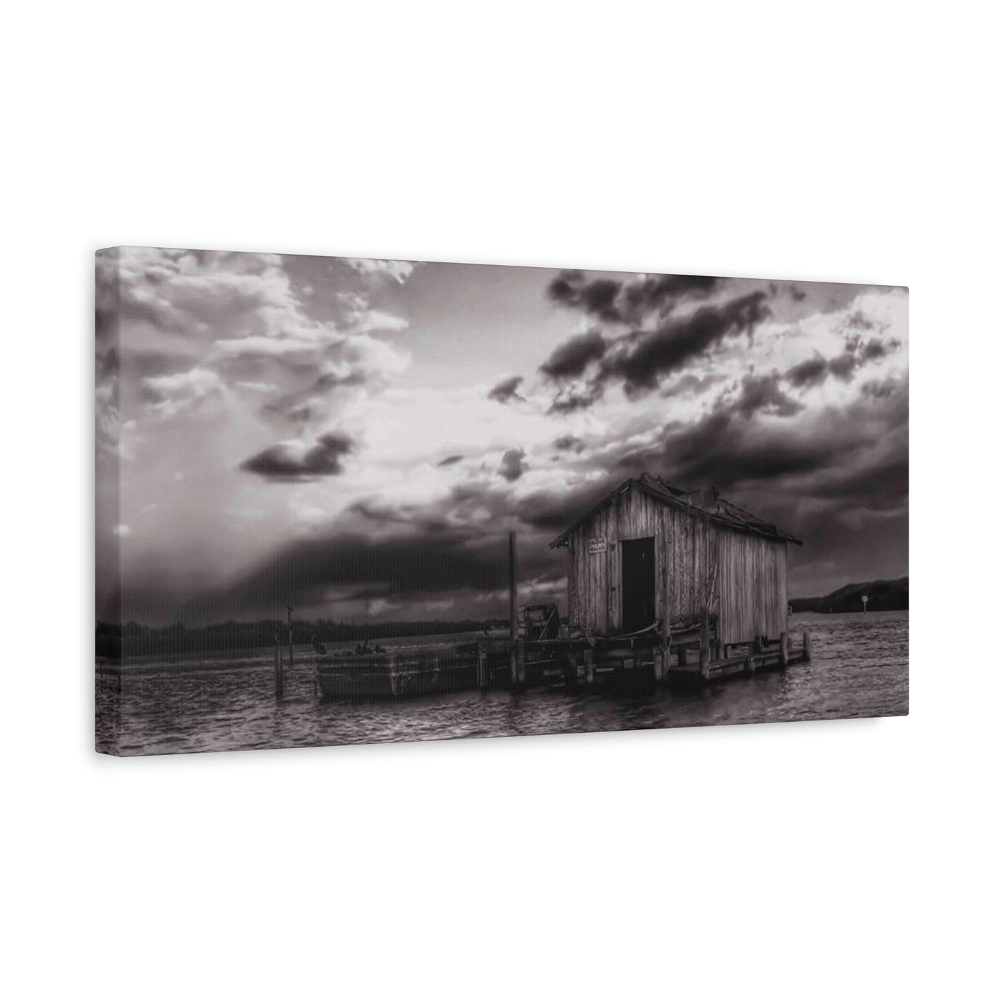 Serene Landscape Canvas Art, Rustic Home Decor, Black and White Wall Art, Perfect for Living Room, Gift for Nature Lovers