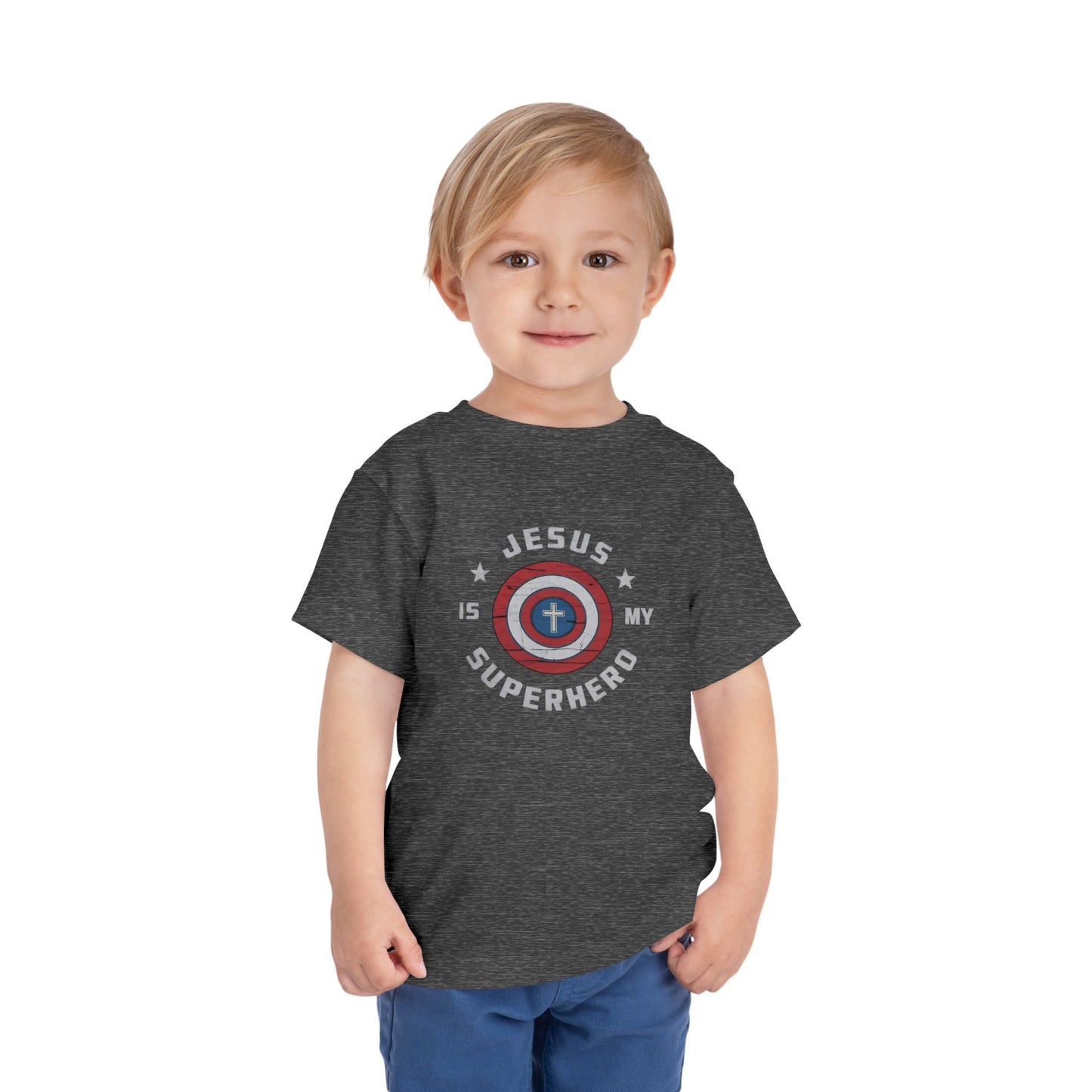 Jesus is My Superhero Christian Faith Easter Gift Tee - Toddler T-Shirt