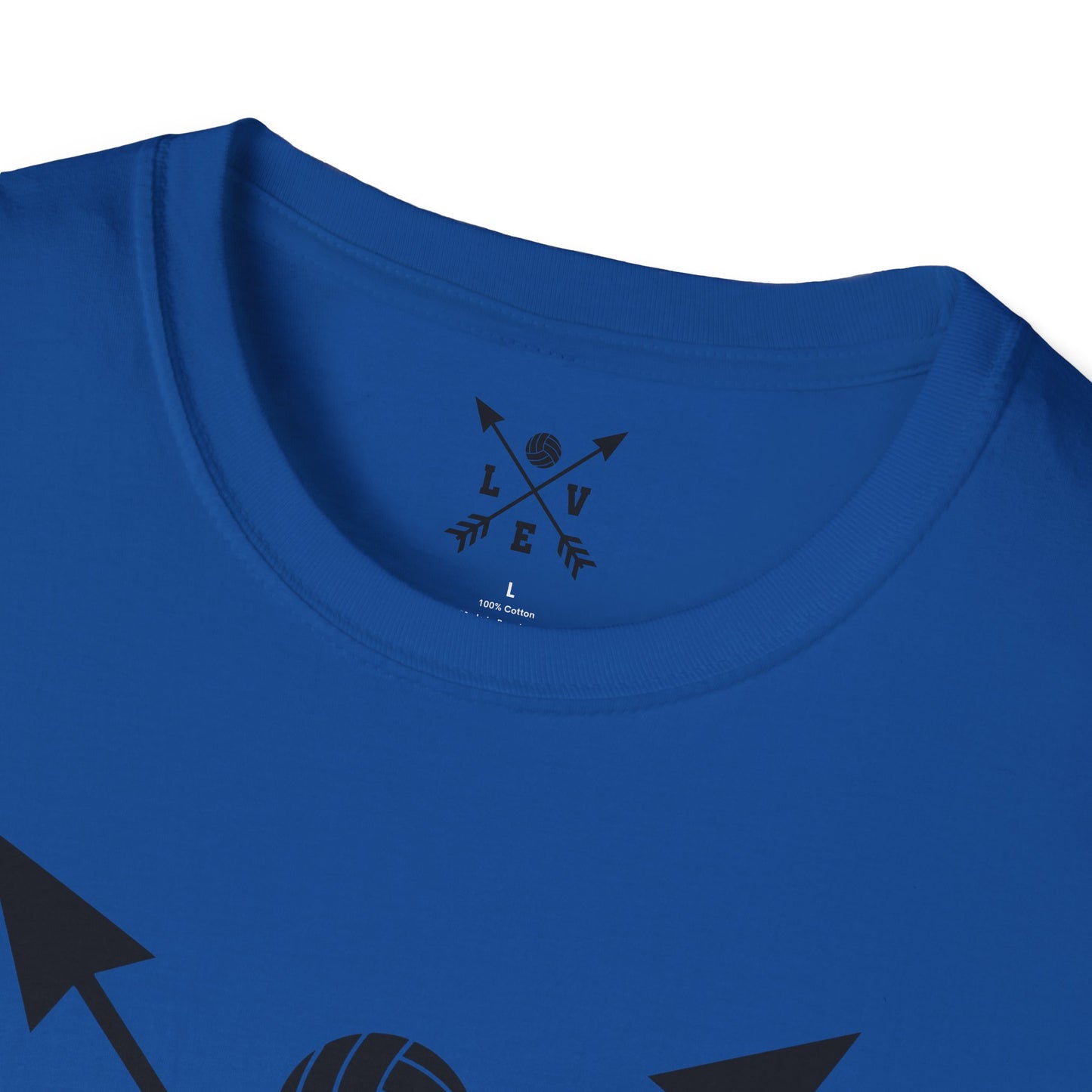 Love Volleyball Unisex T-Shirt | Sporty Tee, Gift for Athletes, Casual Wear, Heart and Arrow Design, Game Day Shirt
