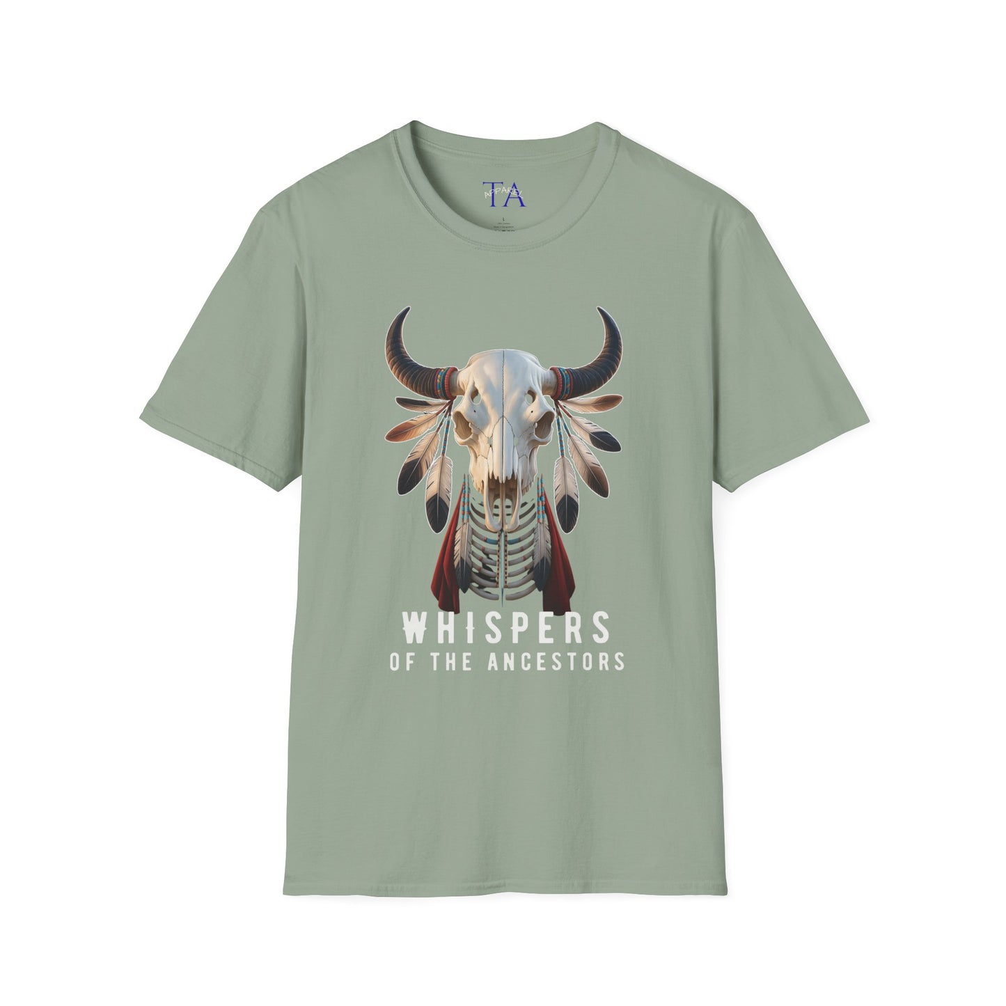 Native American Buffalo Skull T-Shirt - Whispers of the Ancestors