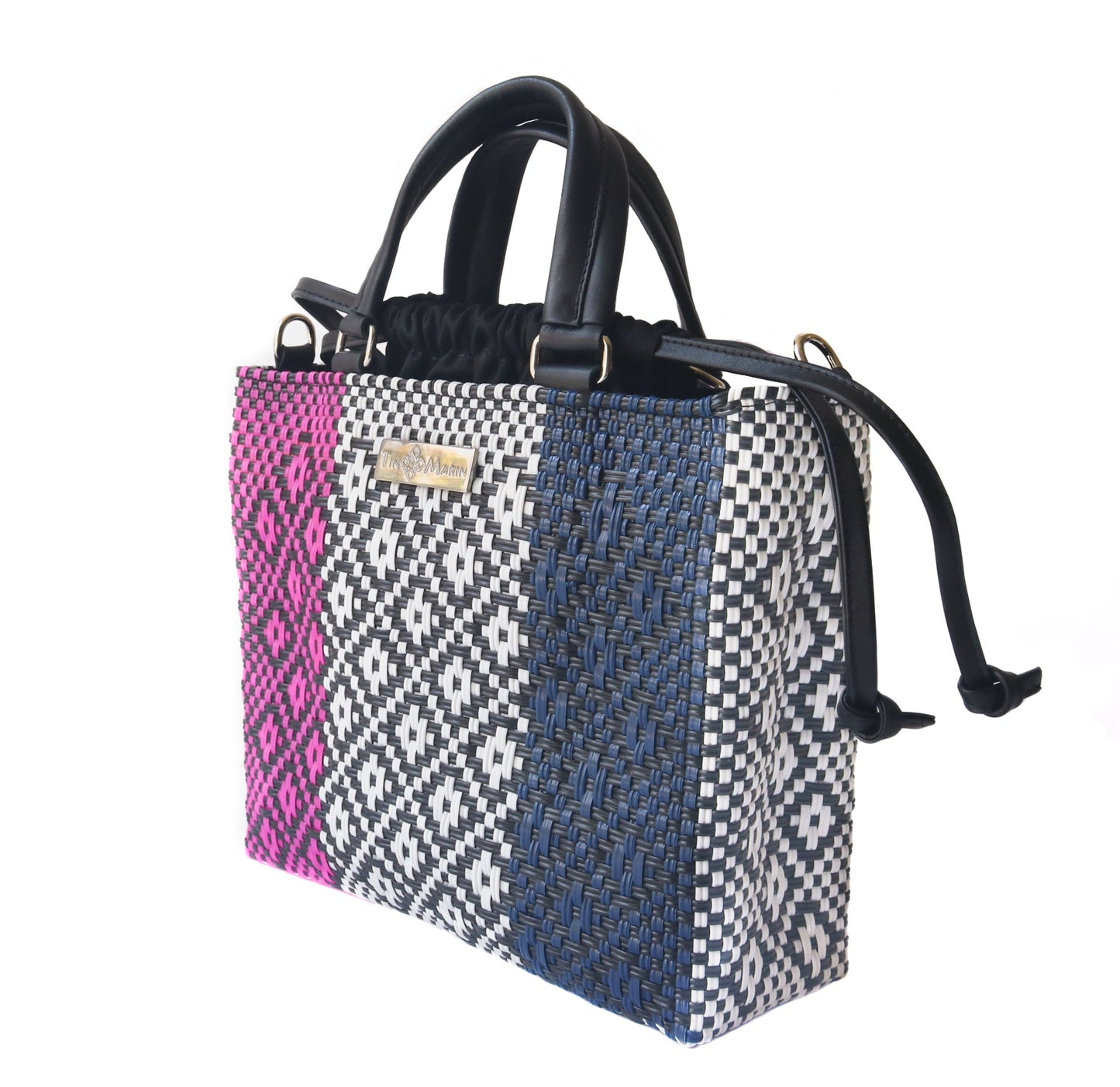Tin Marin - Bloom Medium Woven Crossbody Drawstring Bag