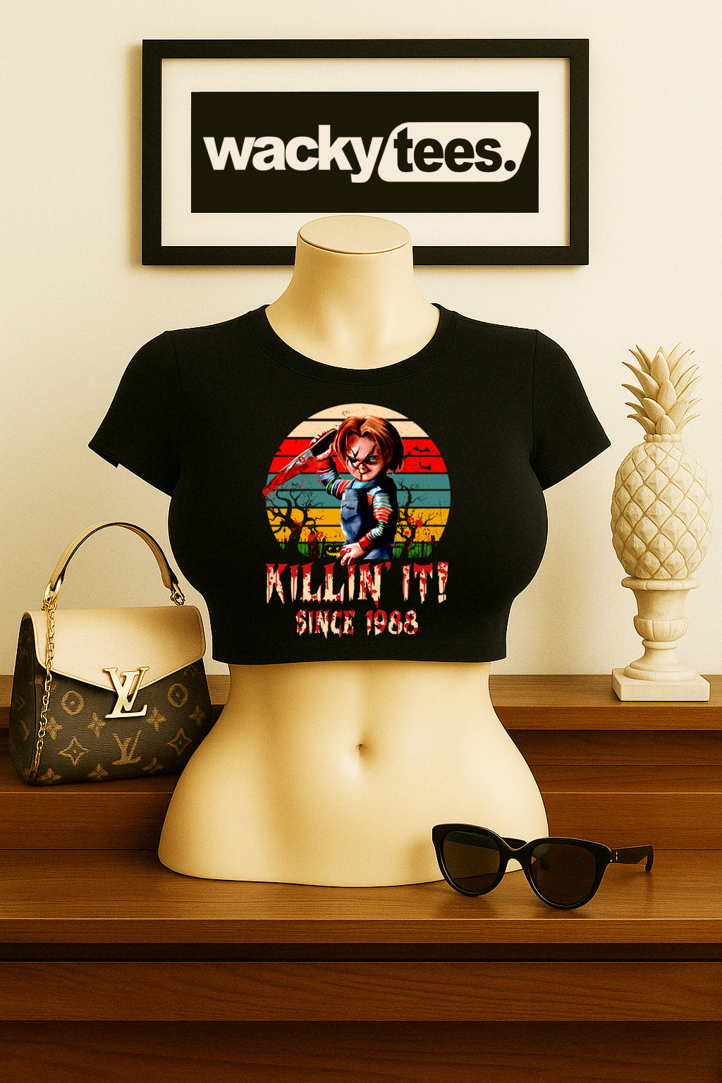 Killin It Since 88 Chucky Childs Play Horror Terror Halloween Graphic Tee Shirt