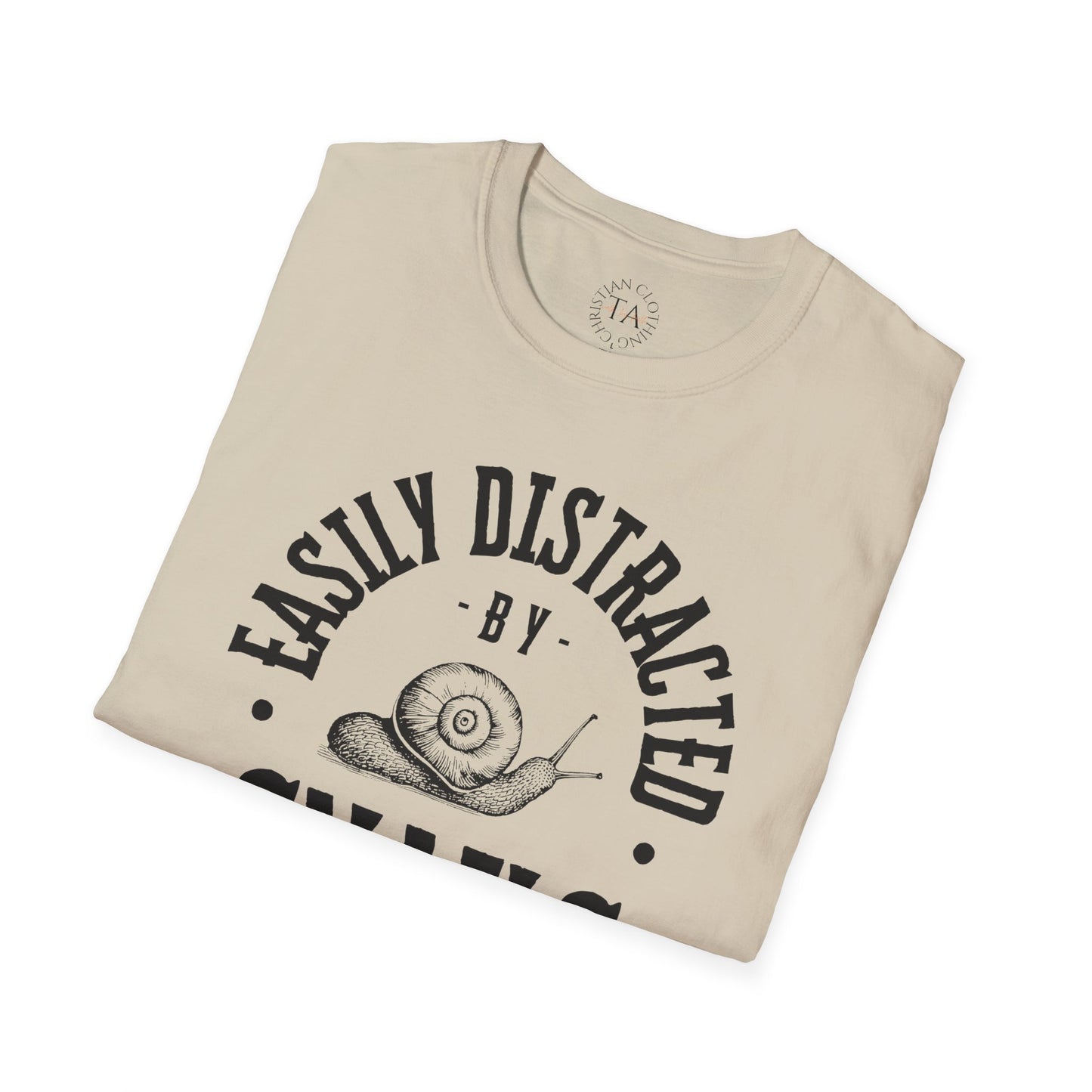 Easily Distracted by Snails Unisex T-Shirt - Cute Graphic Tee for Animal Lovers