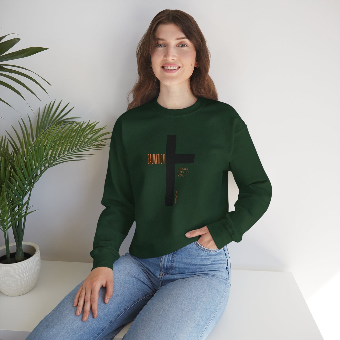 Faith Inspired Salvation Cross Sweatshirt