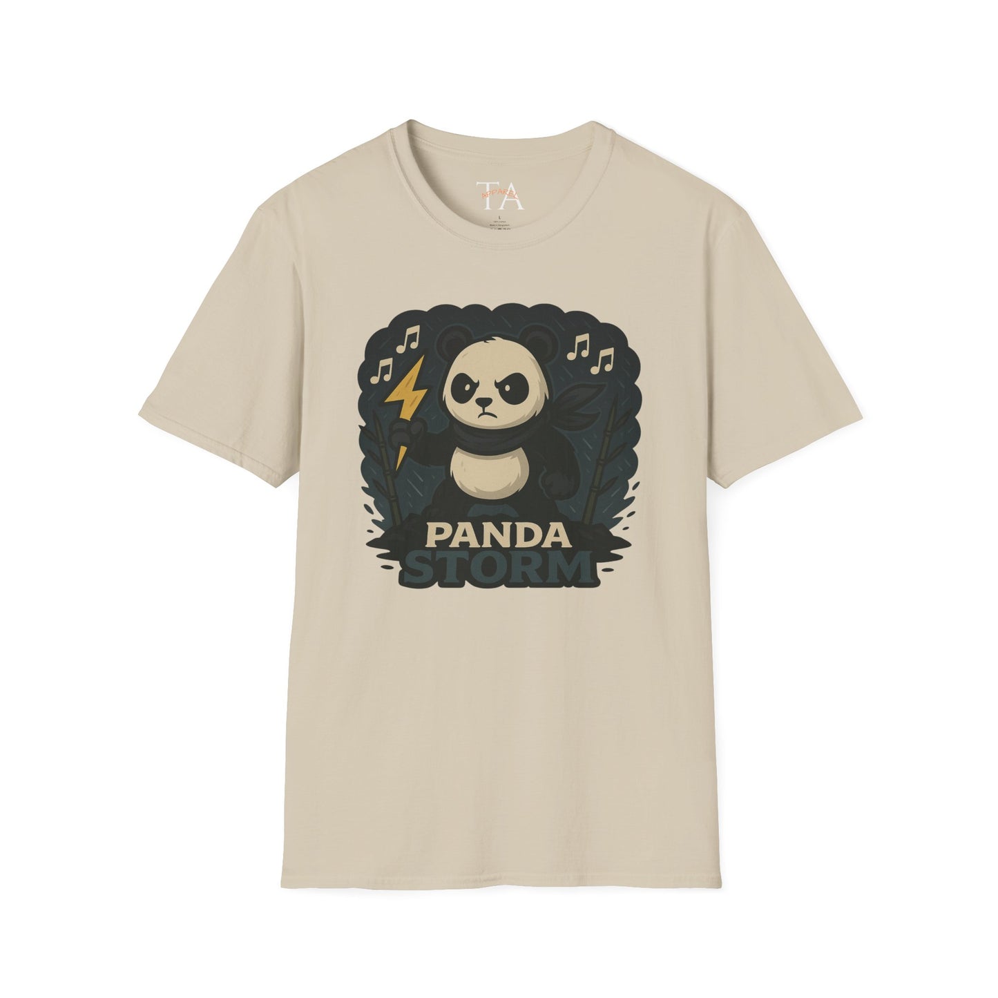 Panda Storm Tee for Animal and Music Lovers - Softstyle T-Shirt