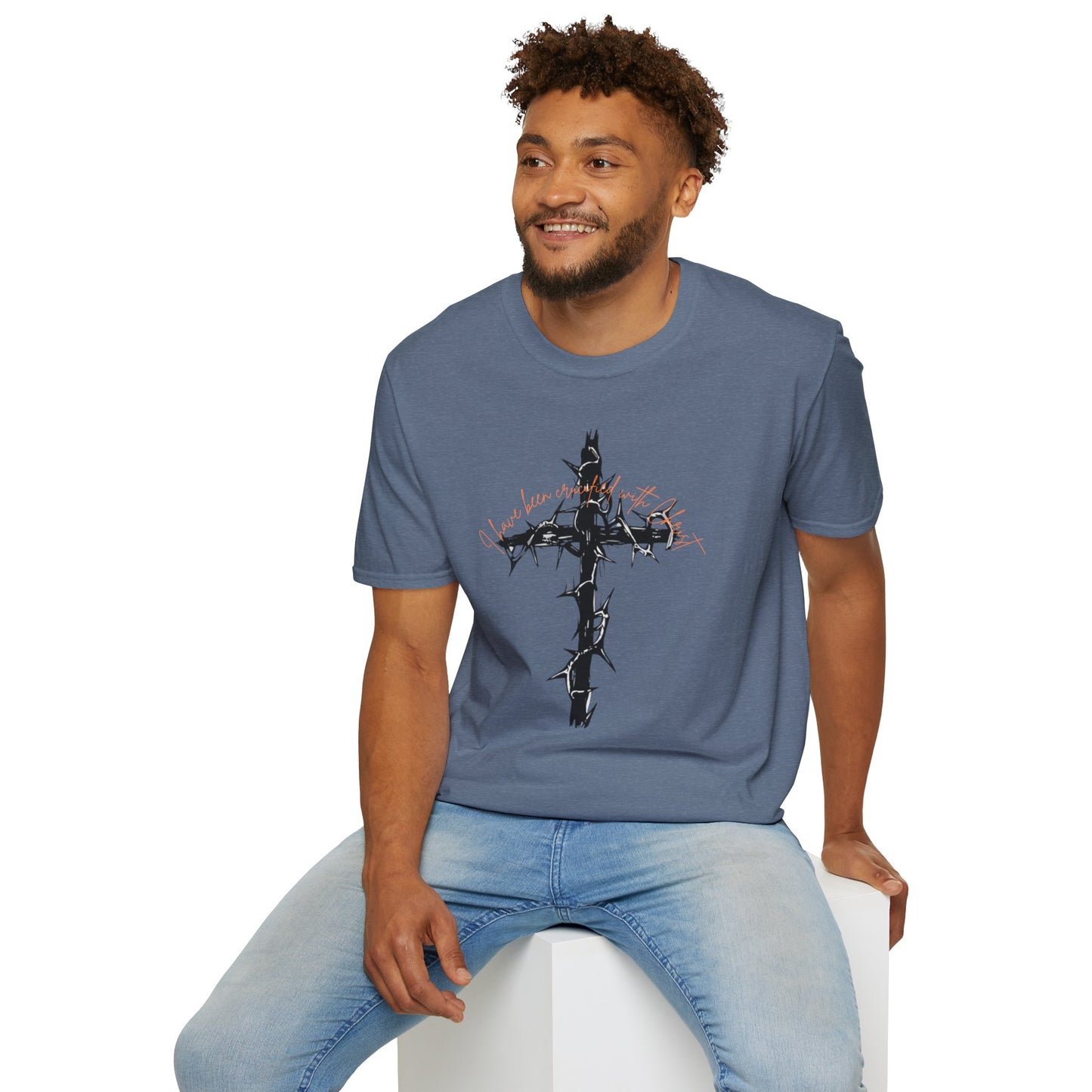 Faith Inspired Christian Cross Unisex T-Shirt - 'I Have Been Crucified with Christ' Design