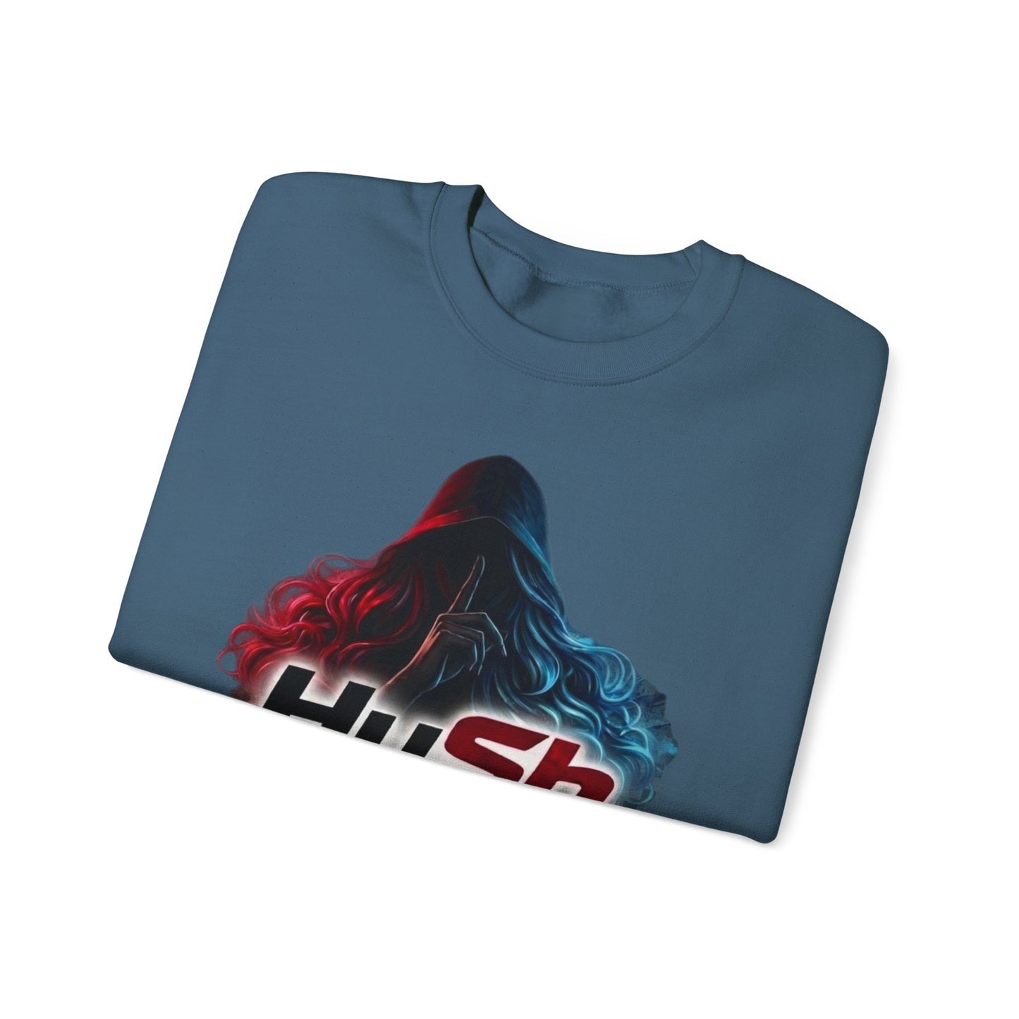 #HuSh Movement feminine Logo Crewneck Sweatshirt | TikTok Inspired Hooded Silhouette