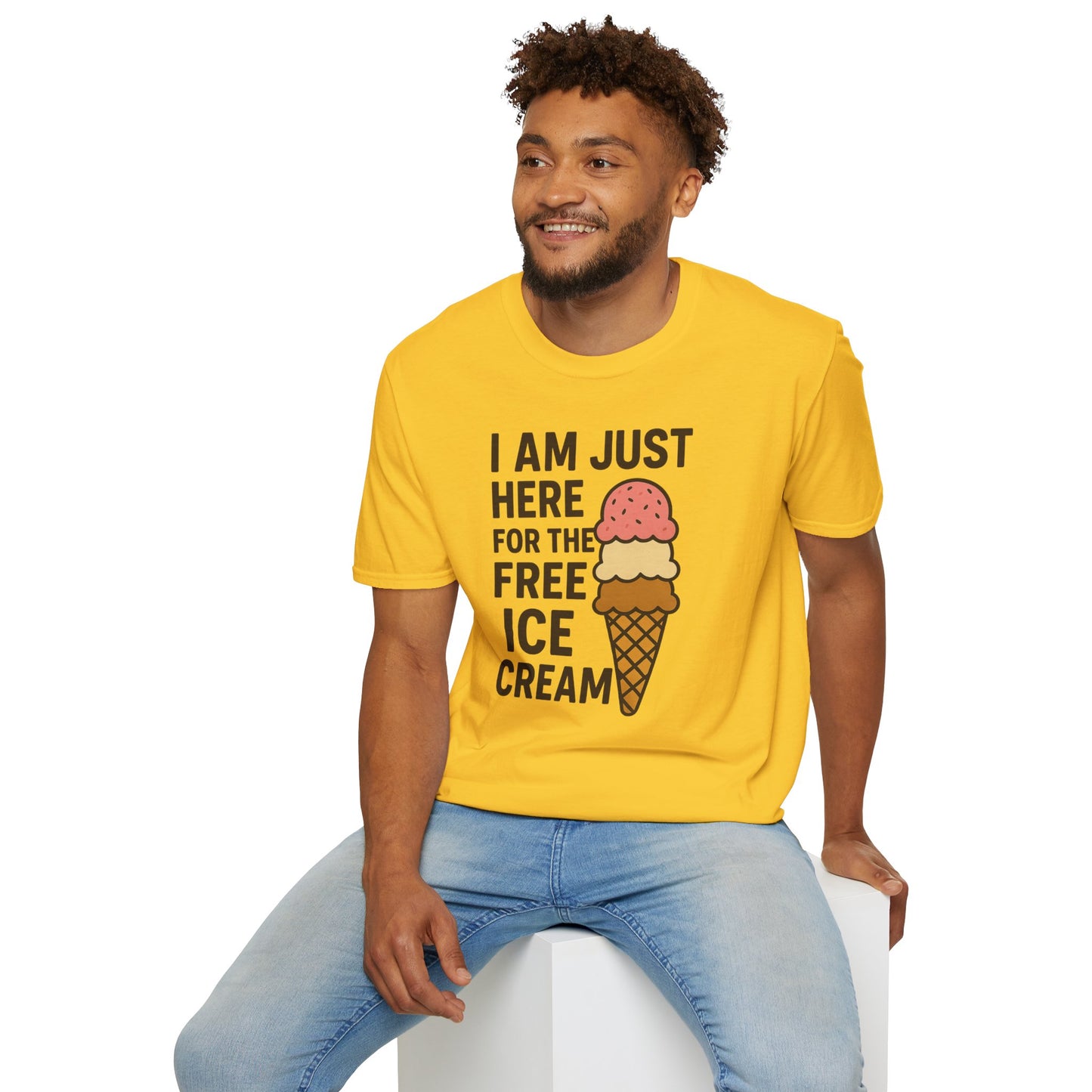 Ice Cream Lover's Unisex T-Shirt, Funny Graphic Tee, Summer Apparel, Sweet Treats Gift, Birthday Humor Shirt
