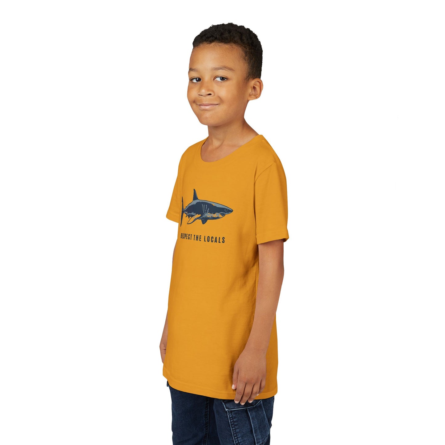 Kids Shark Youth Tee | Respect The Locals | Shark Lovers Shirt