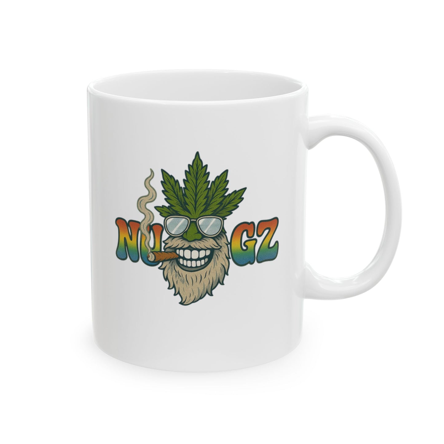 NUGZ Vibrant Ceramic Mug with Fun Design | Perfect for Coffee Lovers, Gift for Friends, Office Decor, Daily Use, Holidays