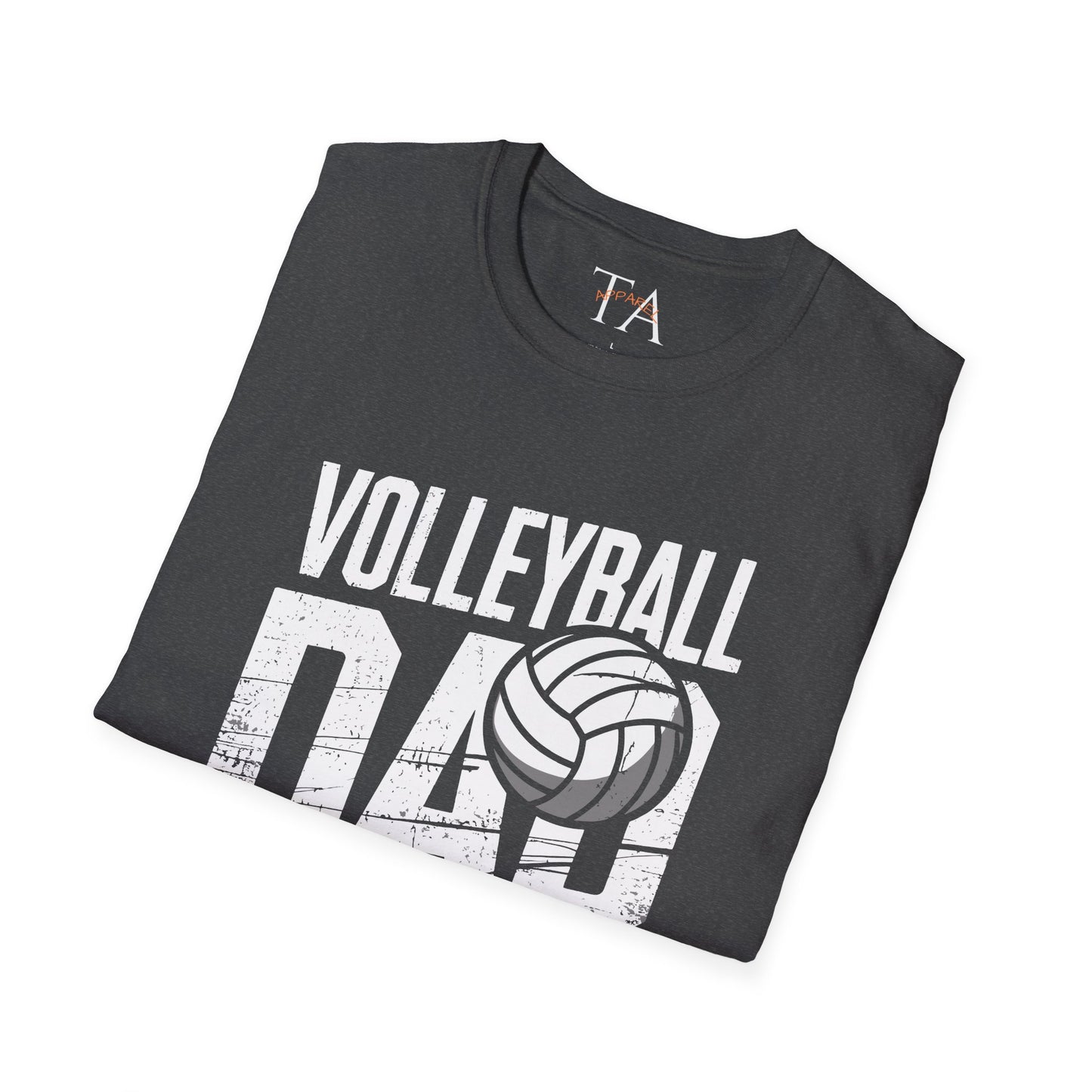 Volleyball Dad Distressed Design Unisex T-Shirt - Customize with Player Number