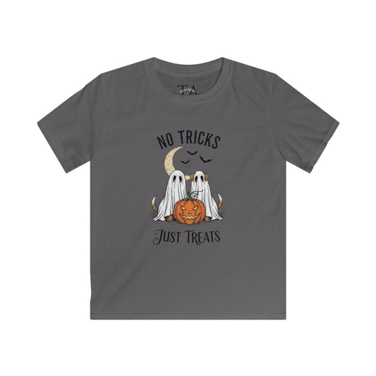 Ghostly Halloween Tee for Kids - No Tricks Just Treats