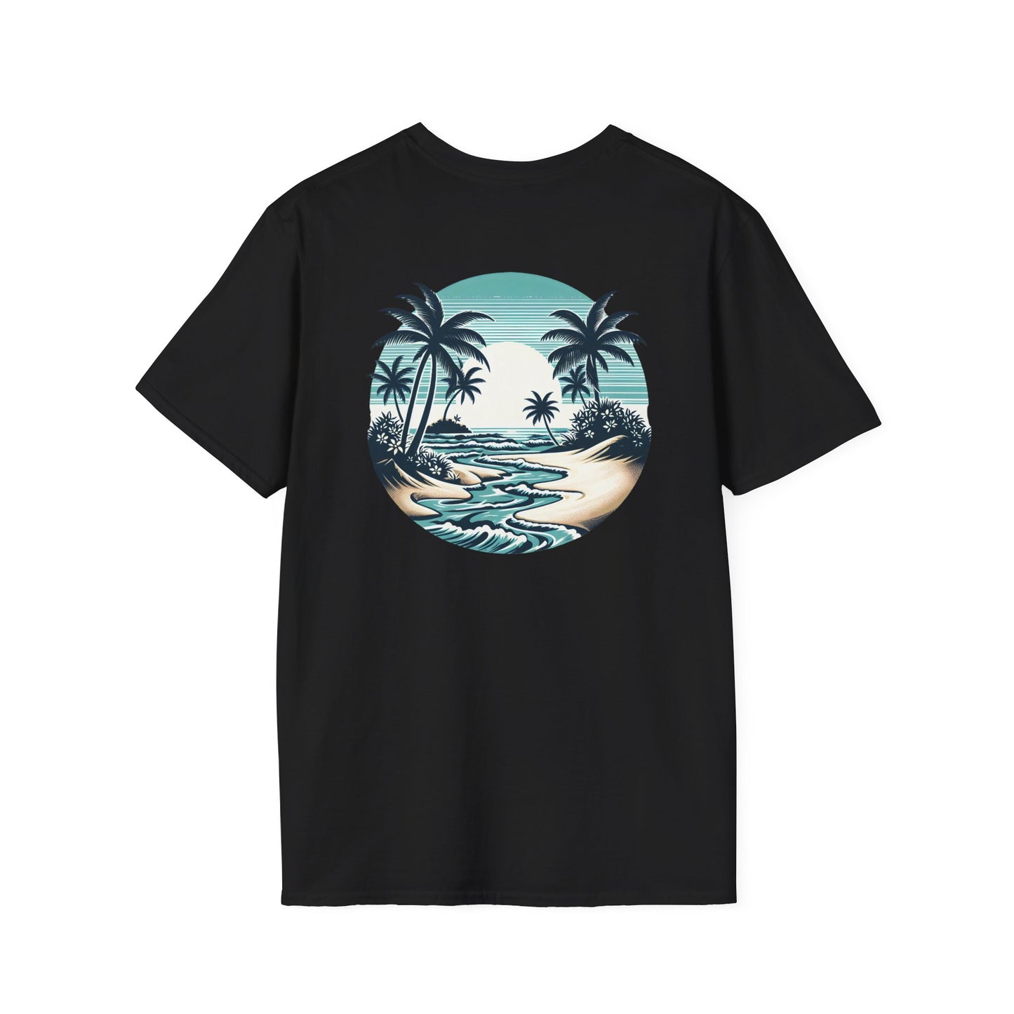 Tropical Vibes T-Shirt - Unisex Softstyle, Beachwear, Summer Fashion, Vacation Tee, Relaxed Fit, Outdoor Events