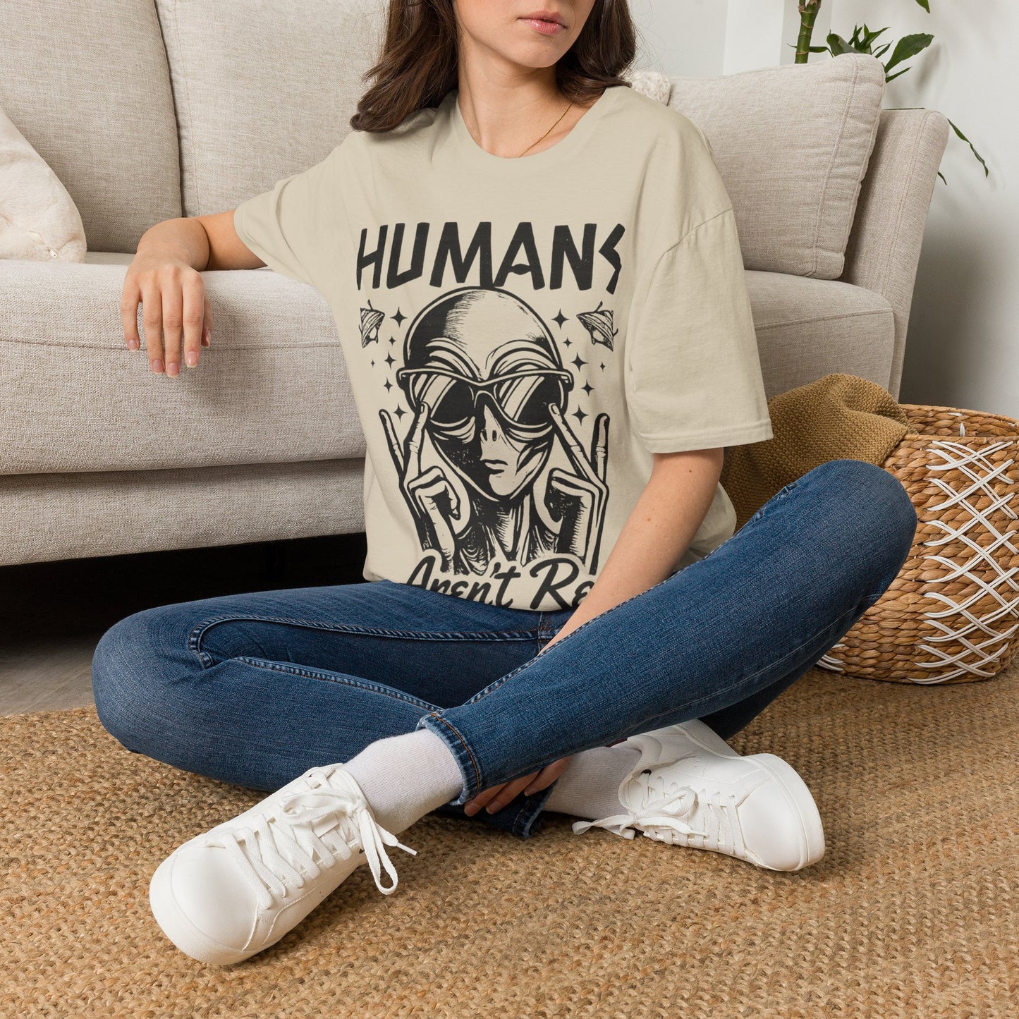 Humans Aren’t Real Alien Gildan Softstyle® T-ShirtUnisex
