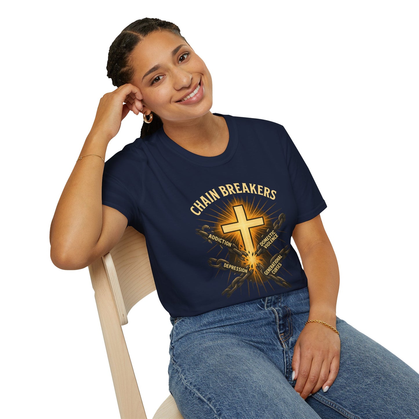 Chain Breakers T-Shirt - Breaking Chains of Addiction and Domestic Violence