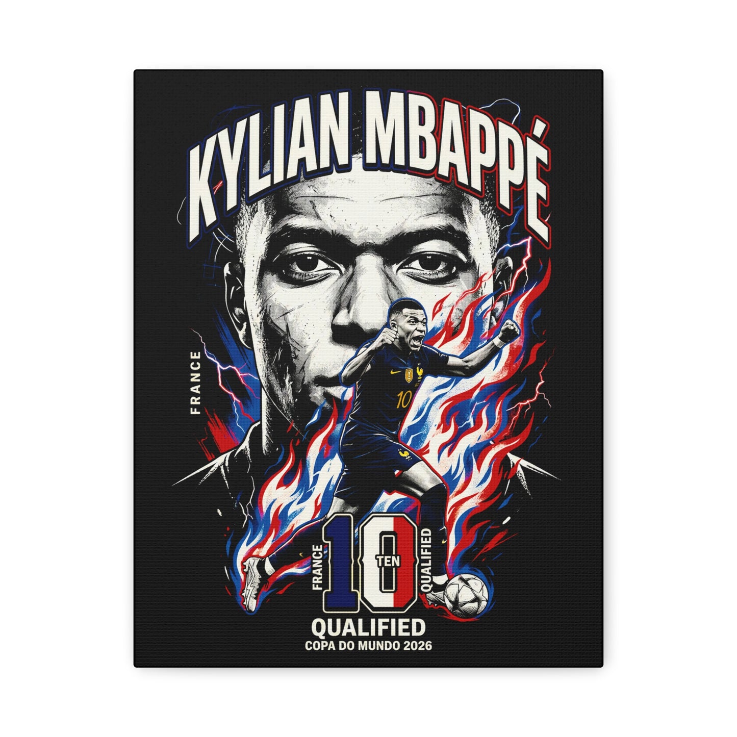 Mbappe - Matte Canvas, Stretched, 1.25"