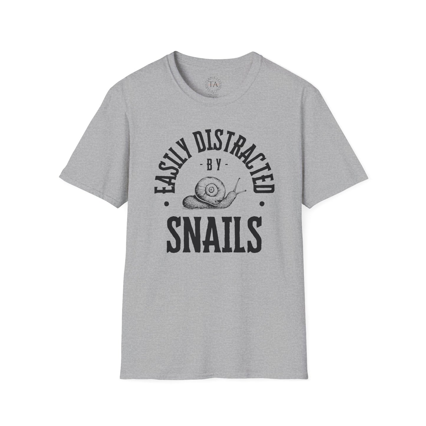 Easily Distracted by Snails Unisex T-Shirt - Cute Graphic Tee for Animal Lovers