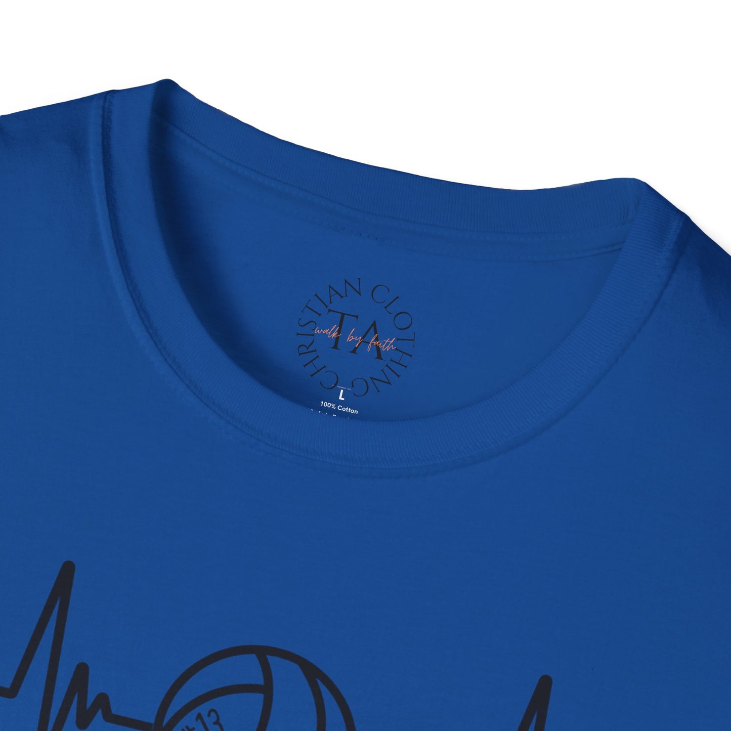 Volleyball Parent Heartbeat T-Shirt Soft Cotton Tee Customizable for Sports Enthusiasts, Gifts for Moms & Dads, Team Spirit Apparel, Athletic Wear