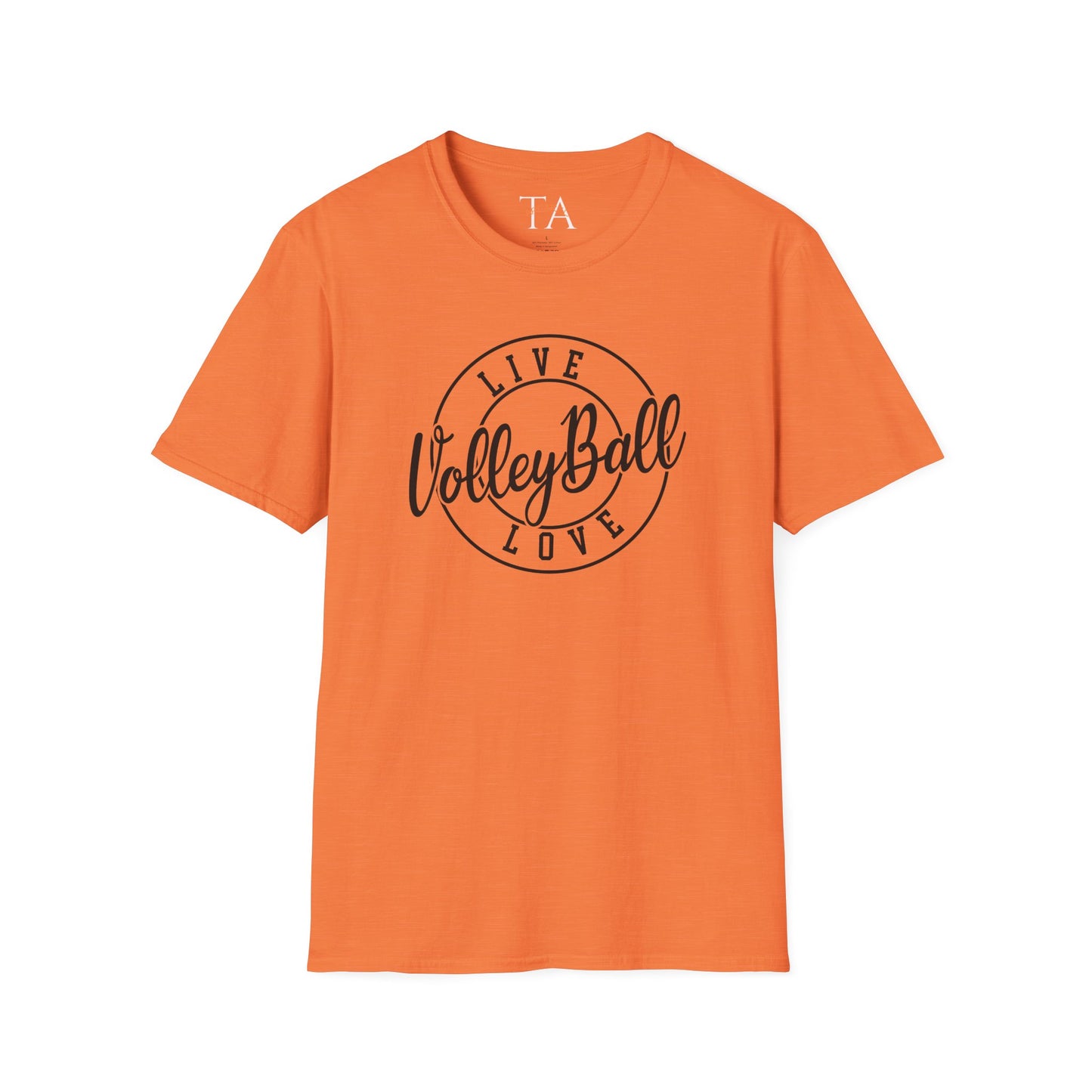 Volleyball Live Love Unisex Softstyle T-Shirt, Sports Tee, Volleyball Gift, Game Day Apparel, Casual Wear, Activewear
