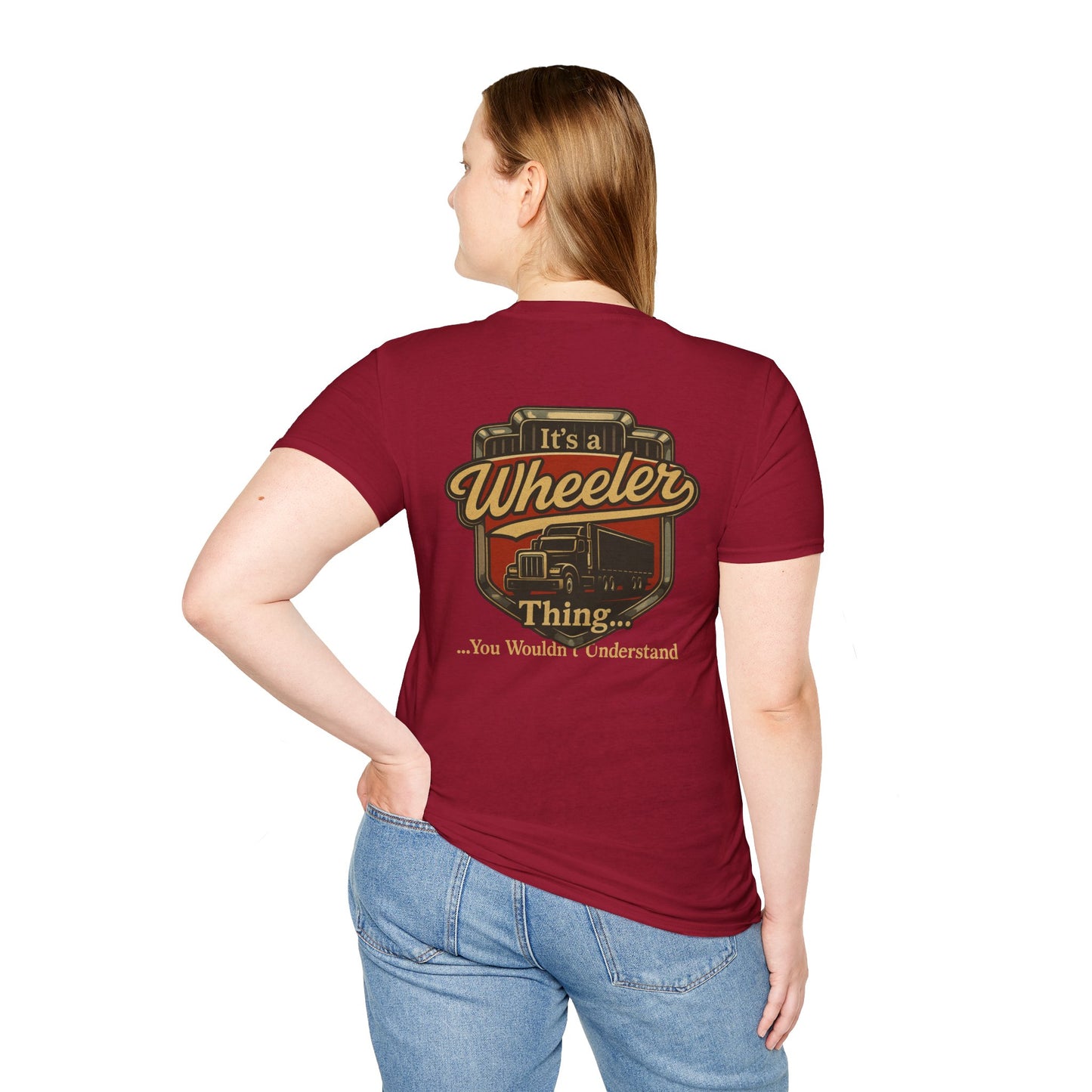 "It's a Wheeler Thing" Unisex Softstyle T-Shirt, Ideal for Truck Lovers, Gifts for Drivers, Casual Wear, Perfect for Birthdays, Father's Day