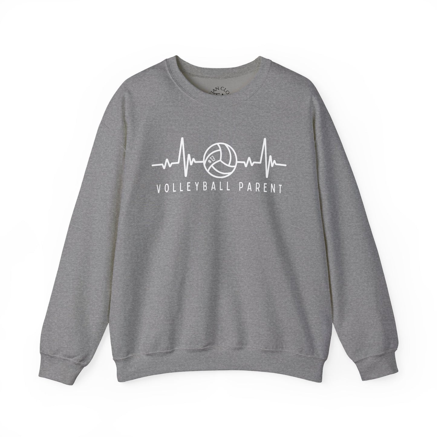 Volleyball Heartbeat Crewneck Sweatshirt #13, Quality Sweatshirt, Parent Gift, Volleyball Fan Apparel, Sports Lover Top