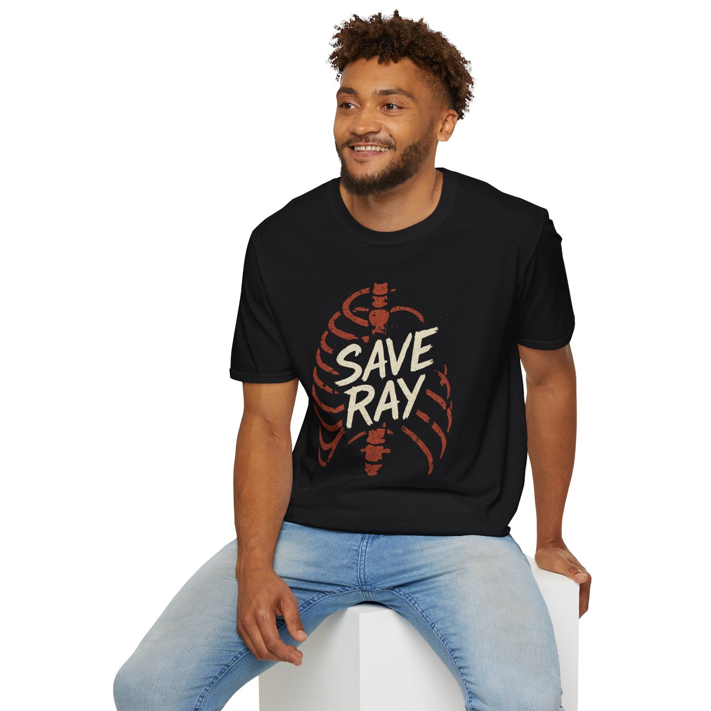 Save Ray Unisex Softstyle T-Shirt - Eco-Friendly Tee, Gift for Animal Lovers, Casual Wear, Unique Graphic Shirt, Nature Conservation