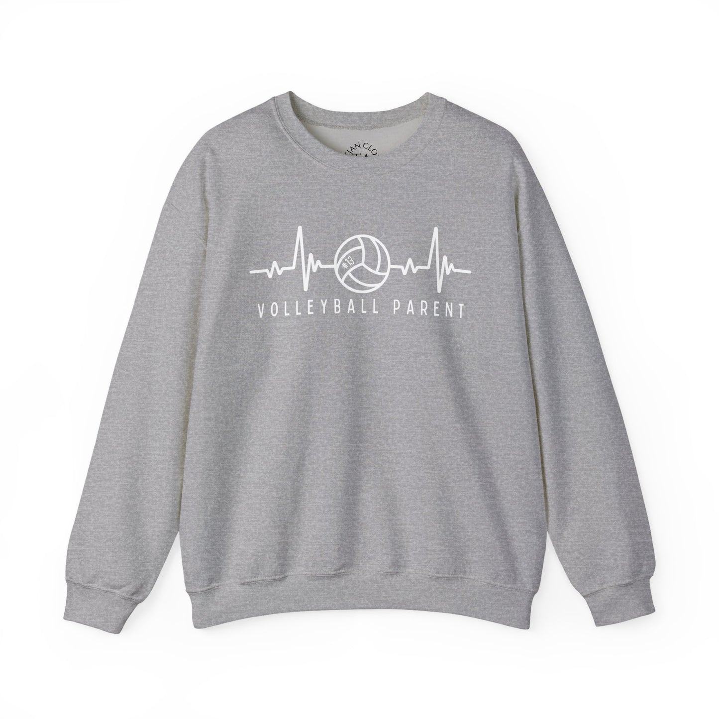 Volleyball Heartbeat Crewneck Sweatshirt #13, Quality Sweatshirt, Parent Gift, Volleyball Fan Apparel, Sports Lover Top