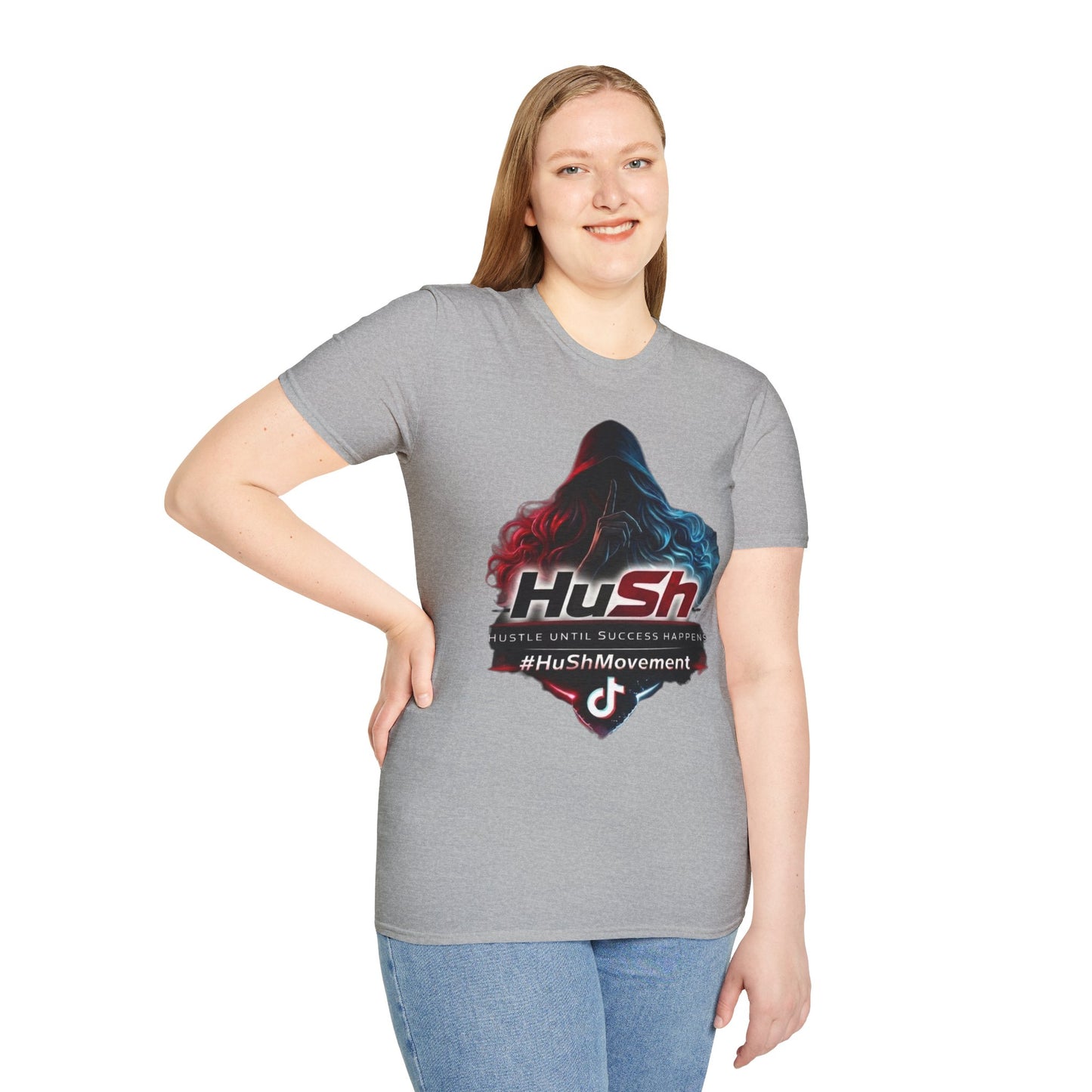 #HuSh Movement feminine Logo T-Shirt | Hustle Until Success Happens
