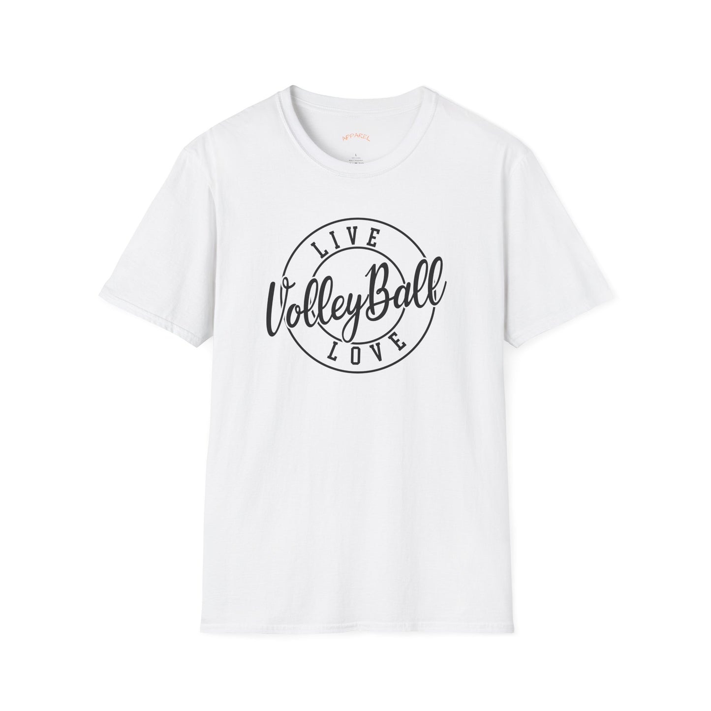 Volleyball Live Love Unisex Softstyle T-Shirt, Sports Tee, Volleyball Gift, Game Day Apparel, Casual Wear, Activewear