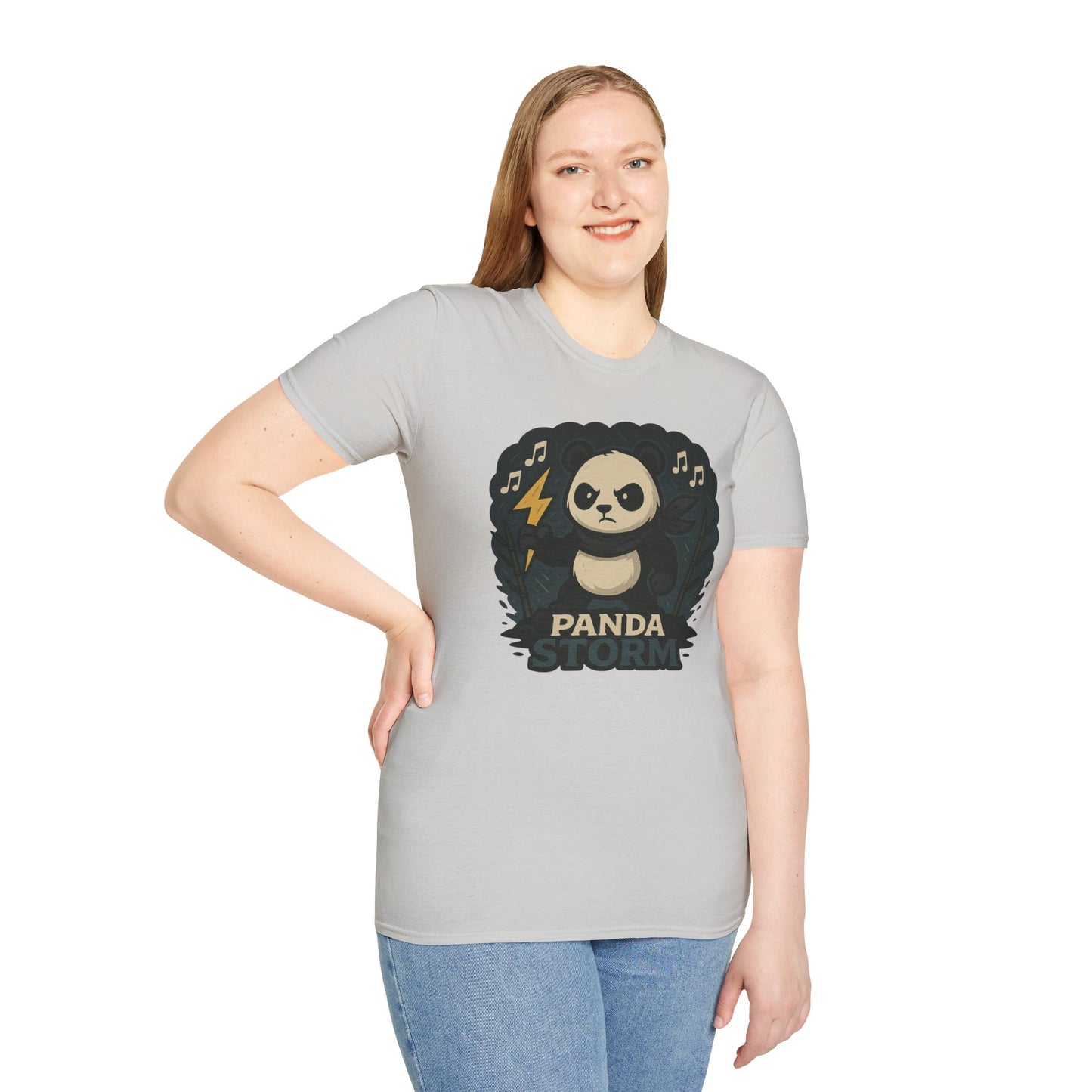 Panda Storm Tee for Animal and Music Lovers - Softstyle T-Shirt