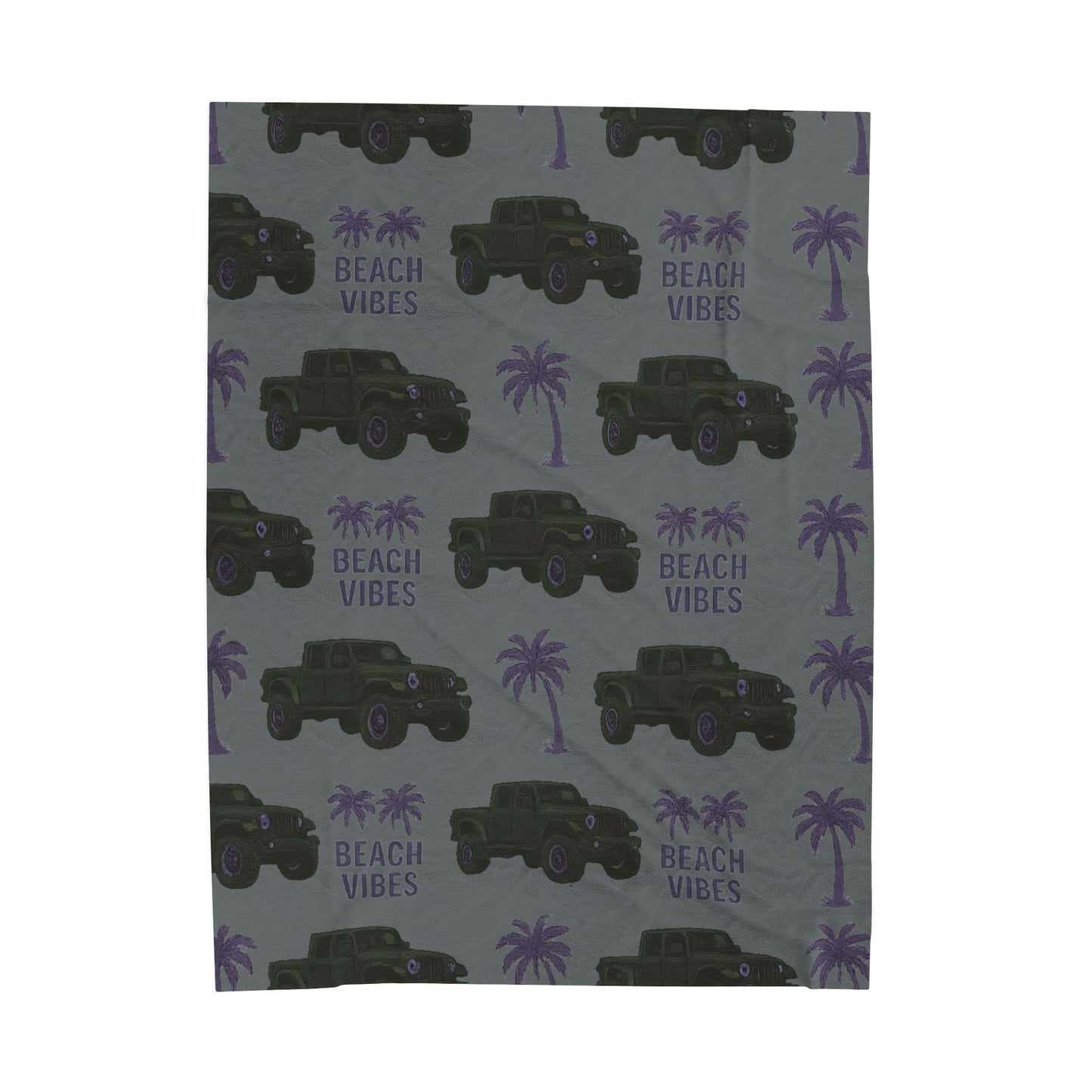 Beach Vibes Custom Jeep Gladiator Throw Blanket