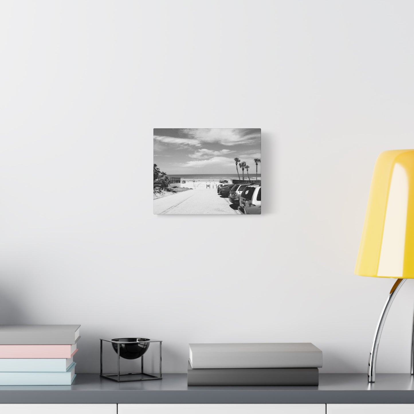 Serene Black & White Beach Vibes - Canvas Art
