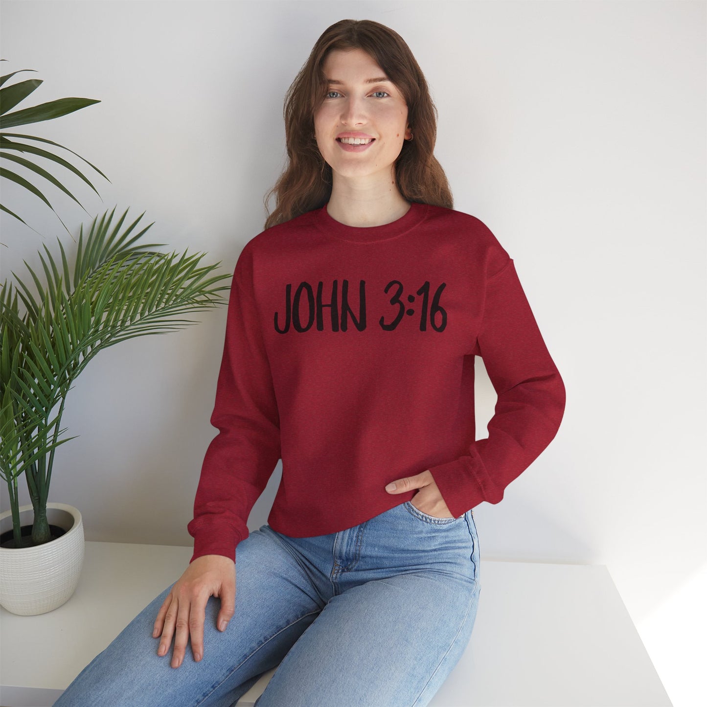 Faith Inspired John 3:16 Crewneck Sweatshirt
