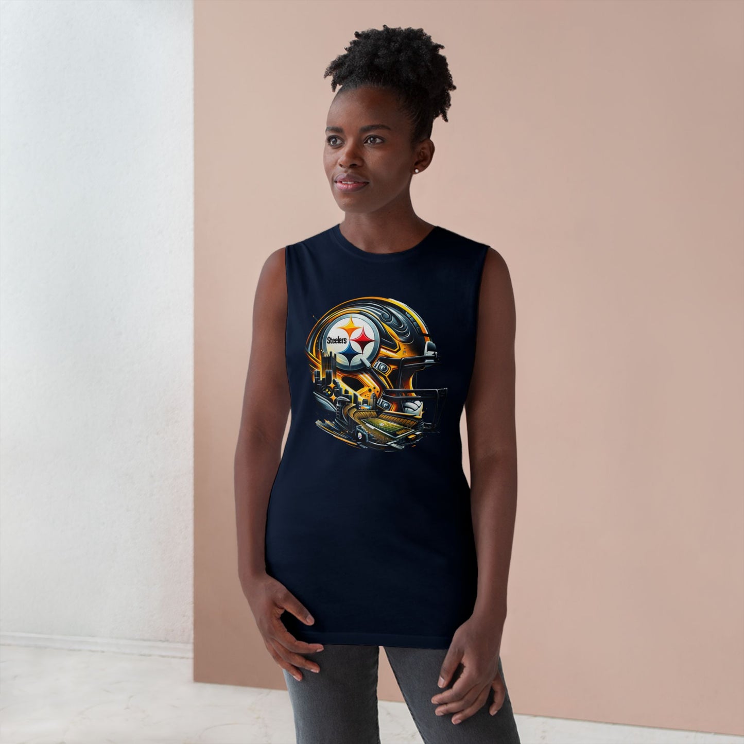 Football Unisex Sports Tank Top with Helmet Design, Casual Gym Wear, Game Day Outfit, Fitness Apparel, Athletic Gift
