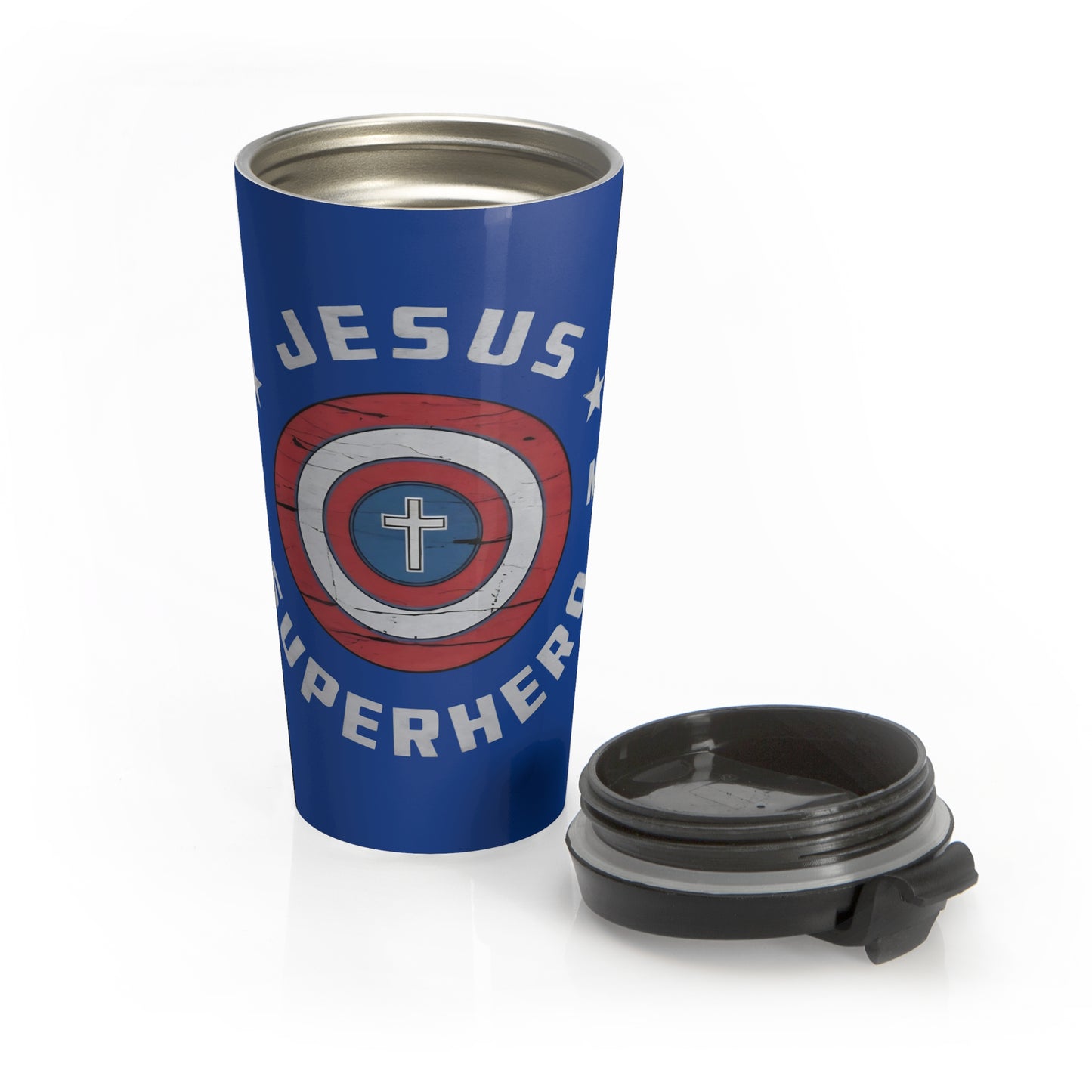 Travel Mug - Jesus is My Superhero Stainless Steel - | Christian Coffee Cup, Gift for Pastor, Travel Mug for Religious Inspiration, Bible [...]