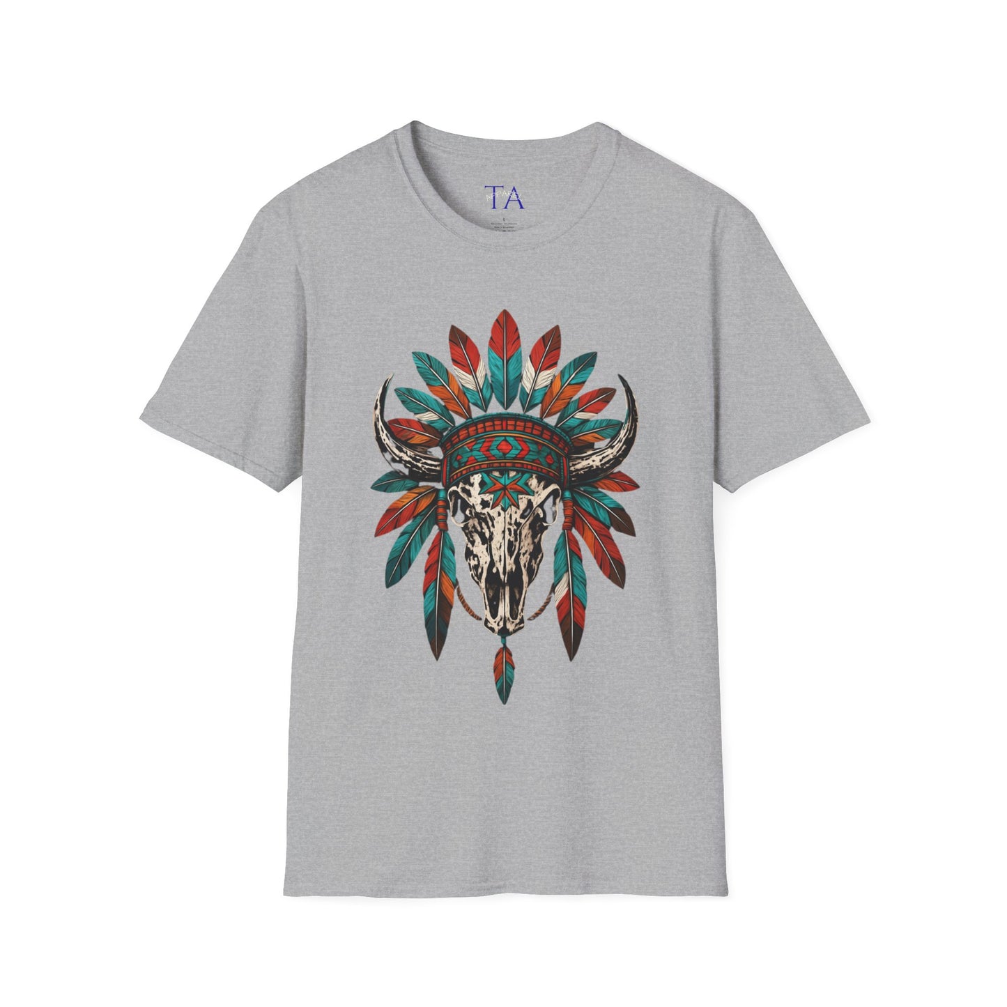 Native American Bull Skull Unisex T-Shirt