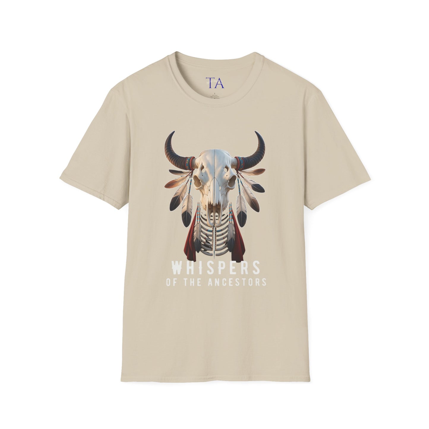 Native American Buffalo Skull T-Shirt - Whispers of the Ancestors