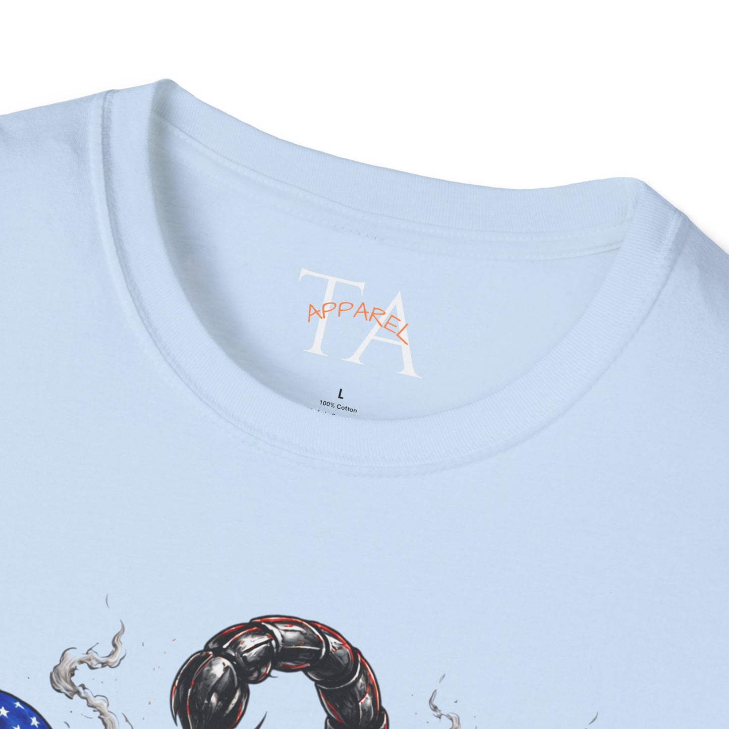 Scorpion design with US UK Flags T-Shirt | Patriotic Skull Tee