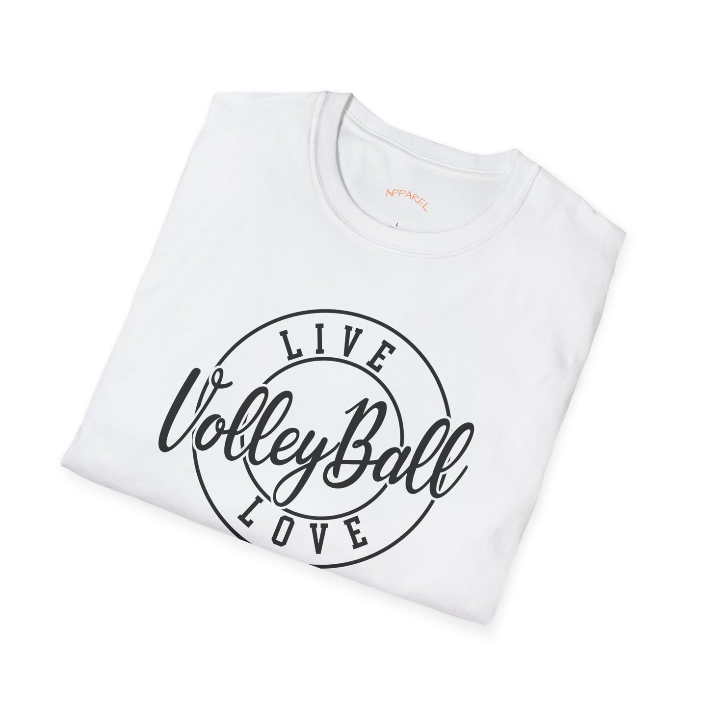 Volleyball Live Love Unisex Softstyle T-Shirt, Sports Tee, Volleyball Gift, Game Day Apparel, Casual Wear, Activewear