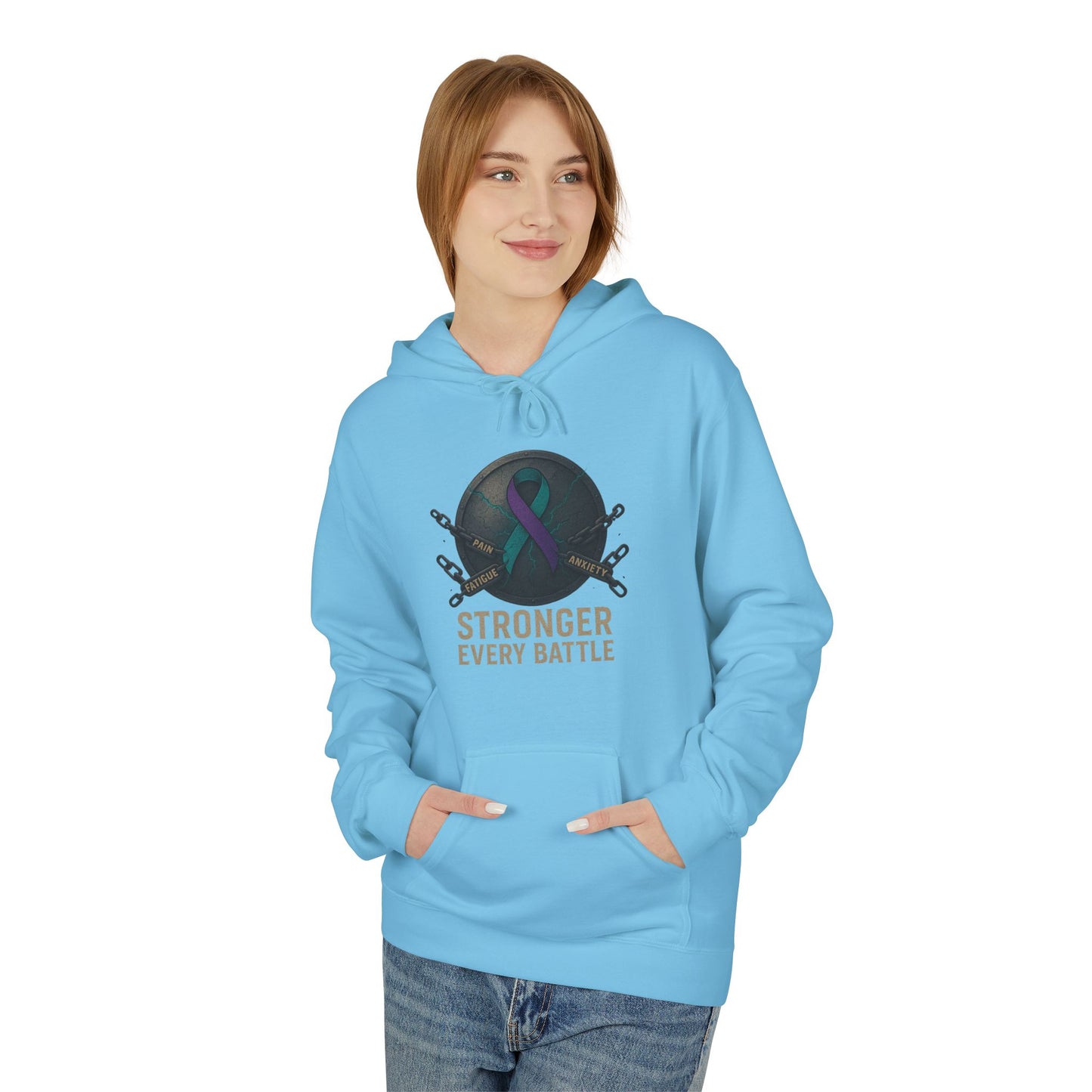 Fragile X Empowering Strength Hoodie - Unisex Midweight Softstyle Fleece, Casual Wear, Motivational Gift, Workout Fashion, Everyday Comfort
