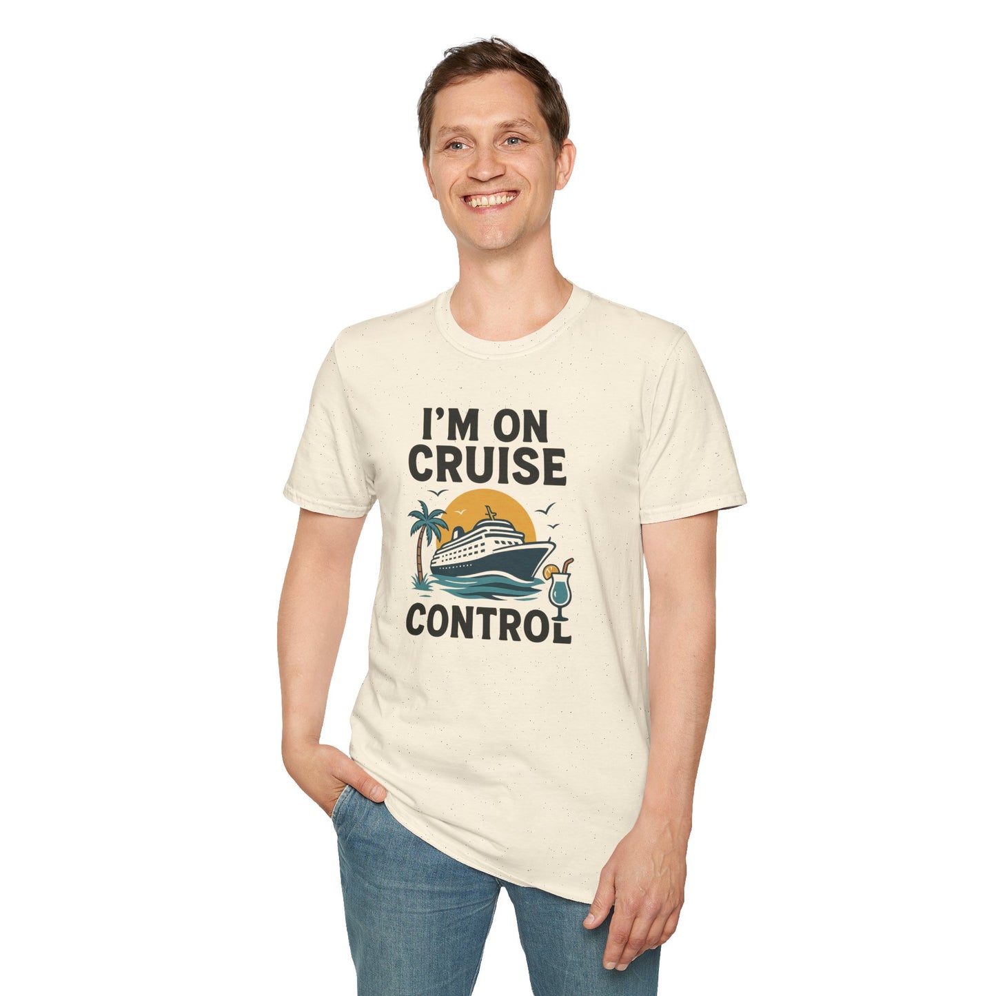 Cruise Control Tee - Unisex Softstyle T-Shirt, Vacation Shirt, Travel Apparel, Summer Wear, Cruise Gift, Relaxation Outfit