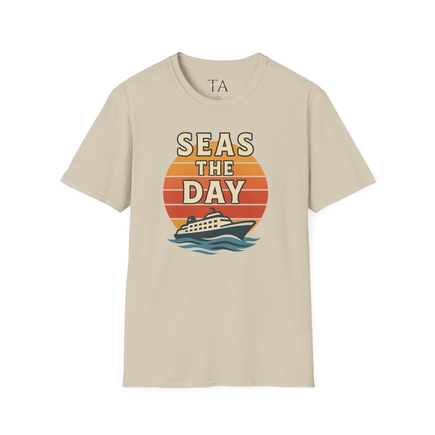 Seas the Day Unisex T-Shirt, Vintage Cruise Tee, Nautical Graphic Shirt, Summer Vacation Apparel, Beach Lover Gift