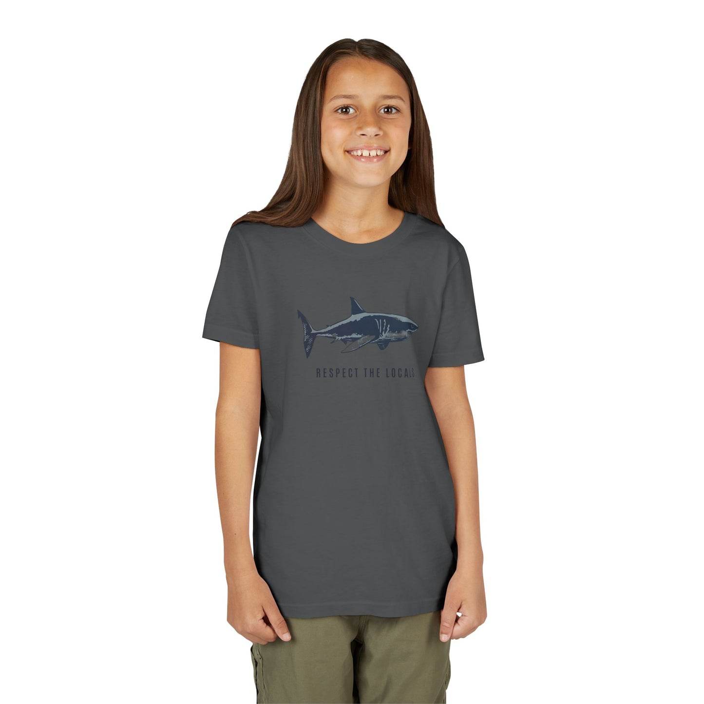 Kids Shark Youth Tee | Respect The Locals | Shark Lovers Shirt