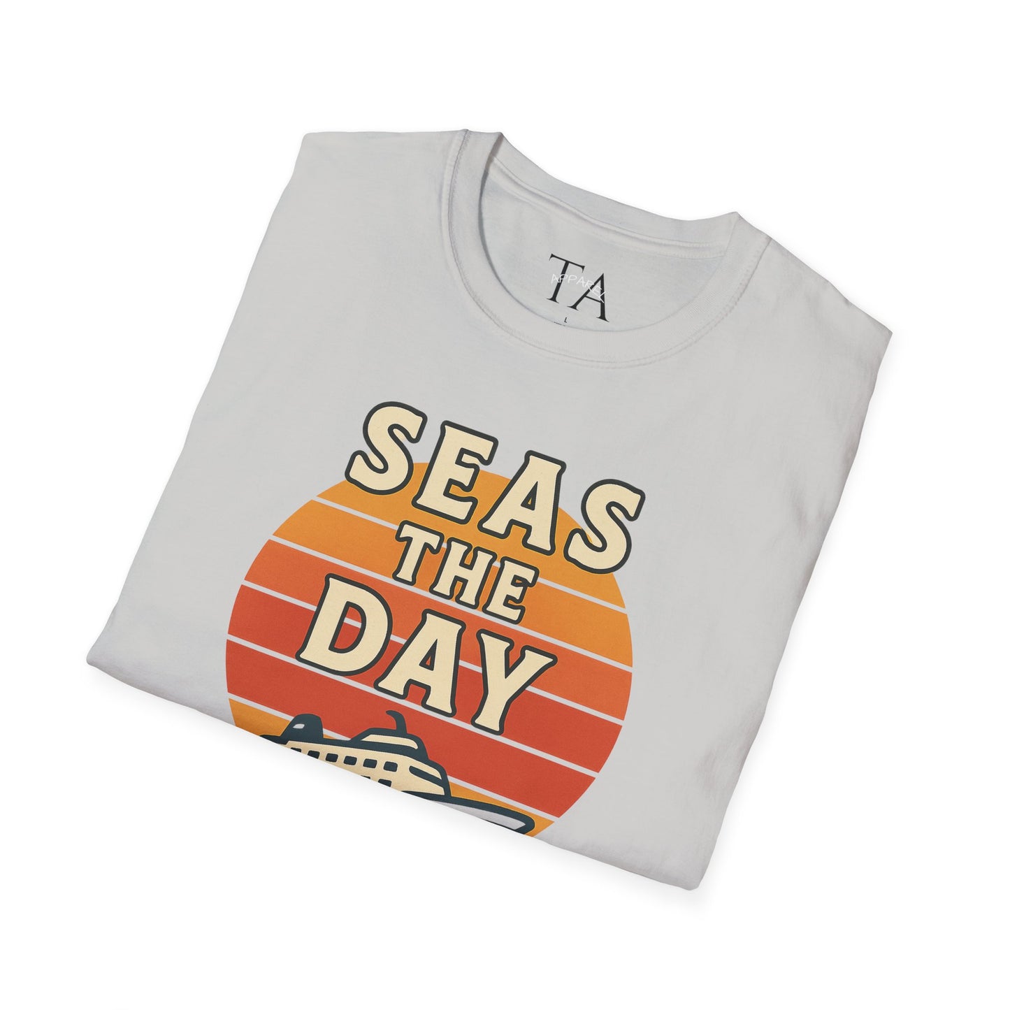 Seas the Day Unisex T-Shirt, Vintage Cruise Tee, Nautical Graphic Shirt, Summer Vacation Apparel, Beach Lover Gift