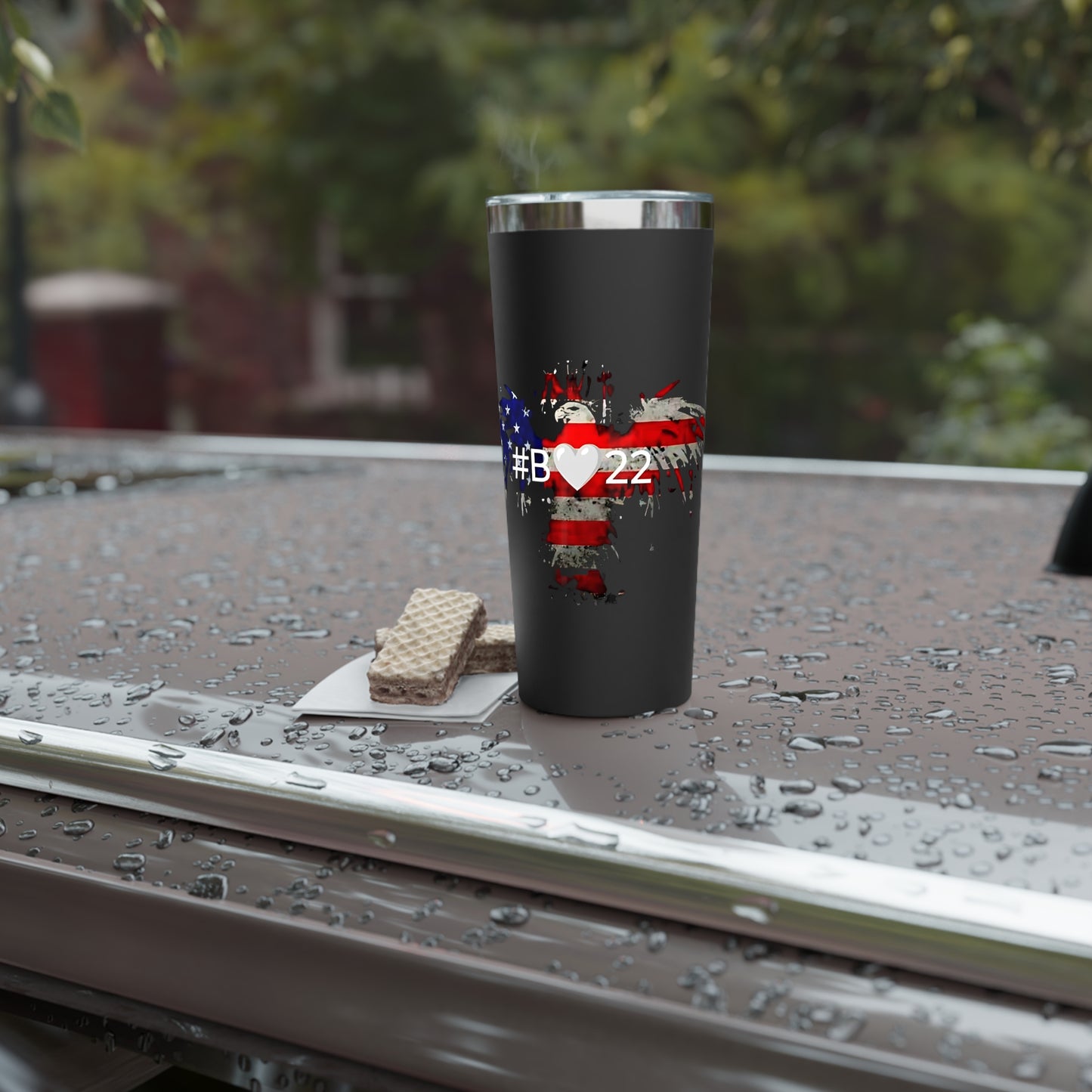 #B🤍22 Veterans Lives Matter Patriotic Insulated Tumbler, 22oz | Perfect for Fourth of July, BBQs, Camping, Gifts, Travel
