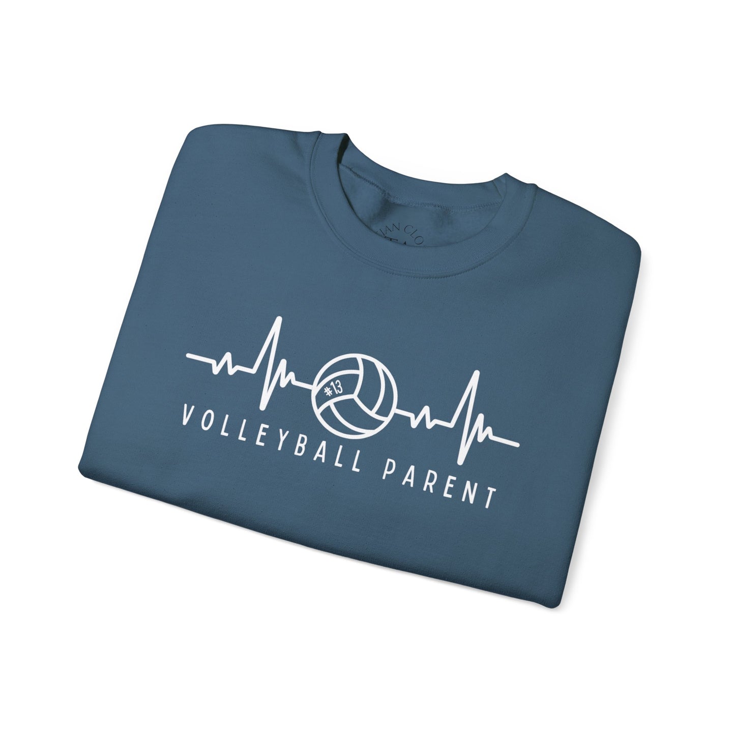 Volleyball Heartbeat Crewneck Sweatshirt #13, Quality Sweatshirt, Parent Gift, Volleyball Fan Apparel, Sports Lover Top