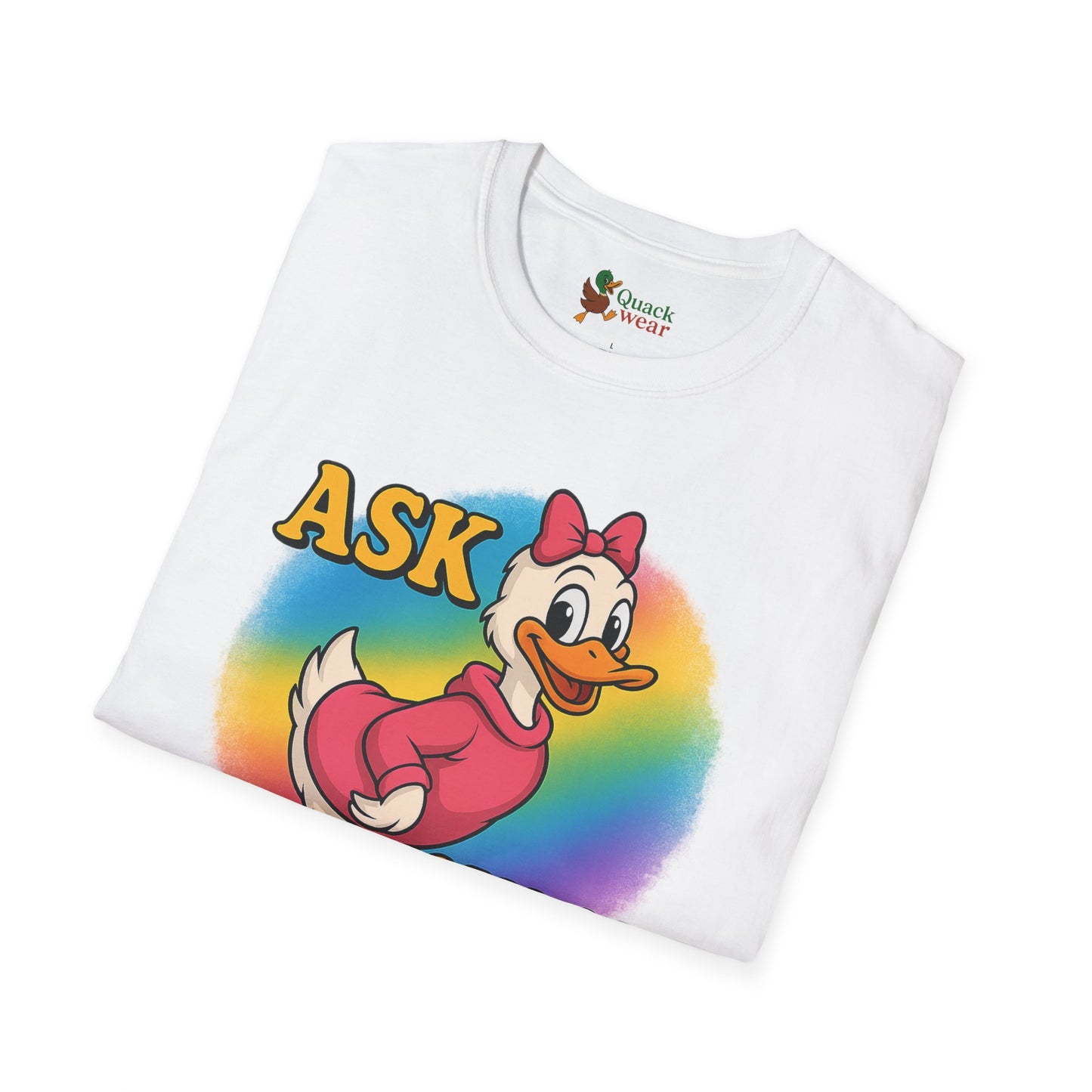 Ask Quack Duck Unisex T-Shirt - Funny Graphic Tee for Kids and Adults